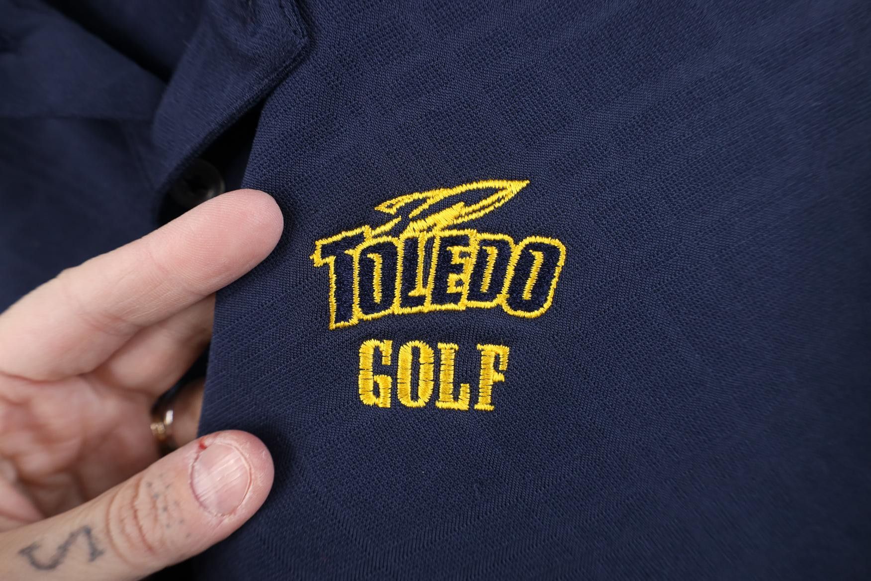 Adidas Adidas Issued University of Toledo Golf Polo Shirt Navy Blue Size US XXL / EU 58 / 5 - 4 Thumbnail