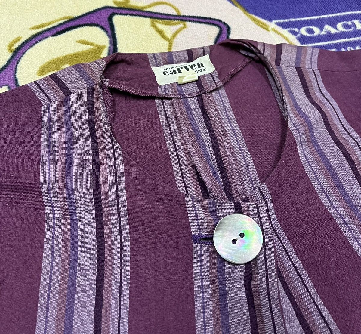 Carven × Vintage Vintage Coordonnes CARVEN PARIS Shirt Size L / US 10 / IT 46 - 7 Thumbnail