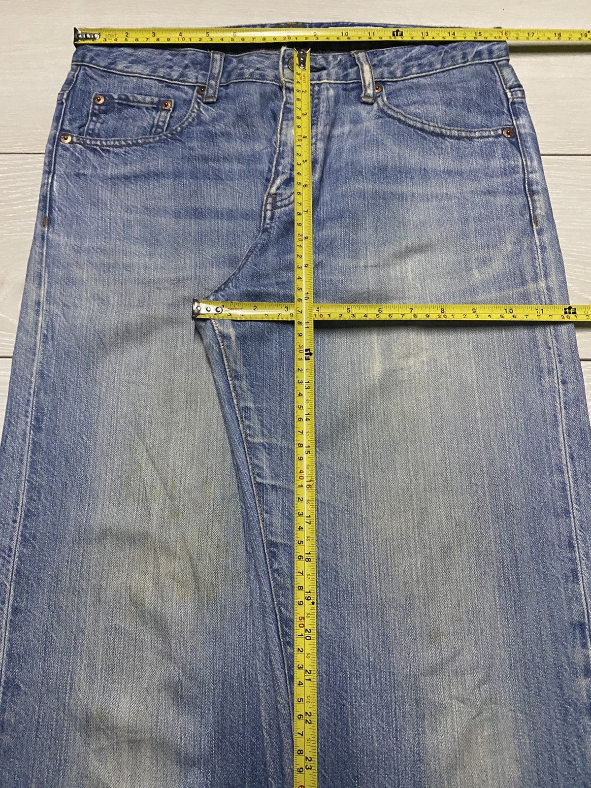 Japanese Brand Vintage Japanese Brand Back Number Faded Distressed Loose Size US 32 / EU 48 - 11 Thumbnail