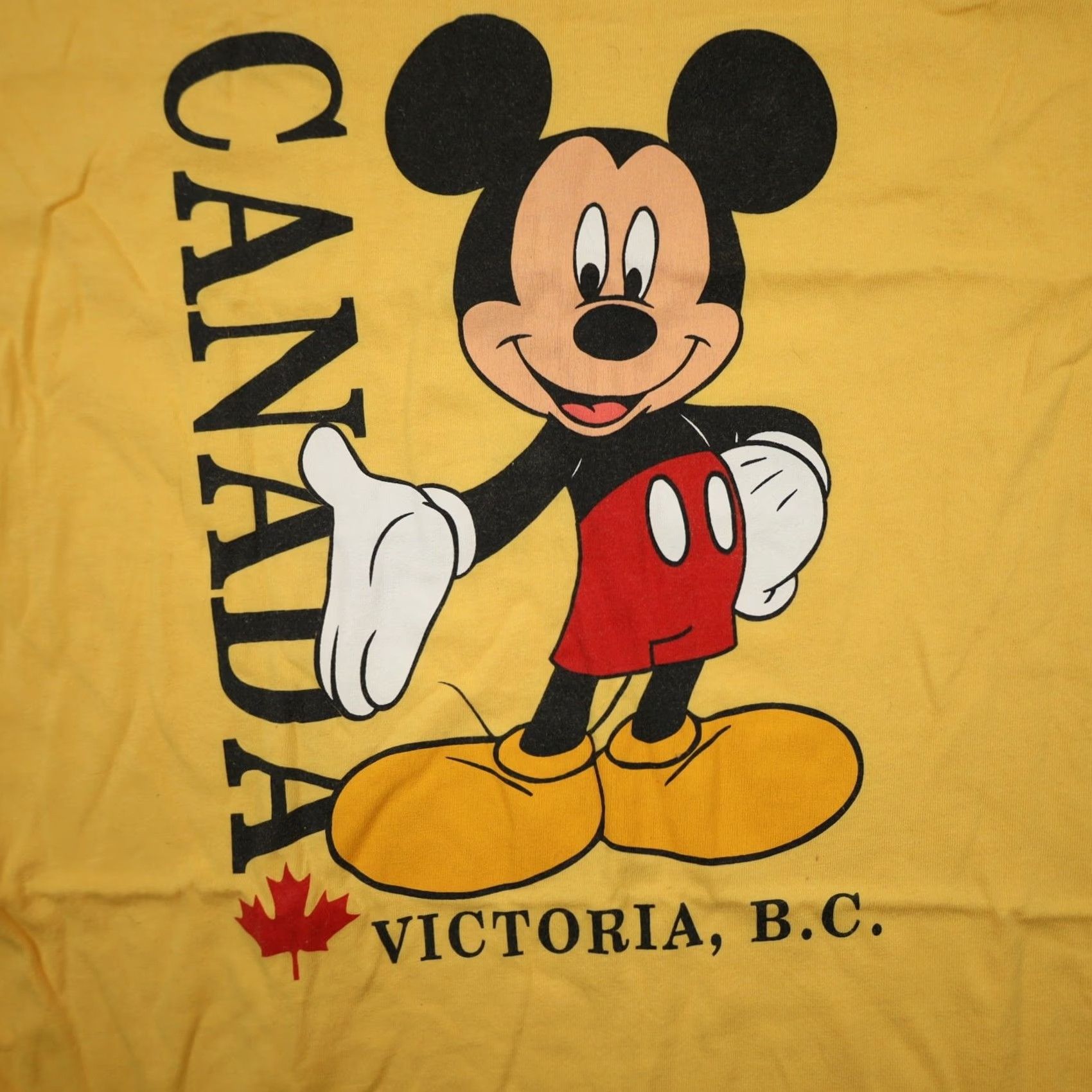Disney VINTAGE Disney Mickey Mouse Canada Graphic T Shirt Yellow Mens Large L Size US L / EU 52-54 / 3 - 3 Thumbnail