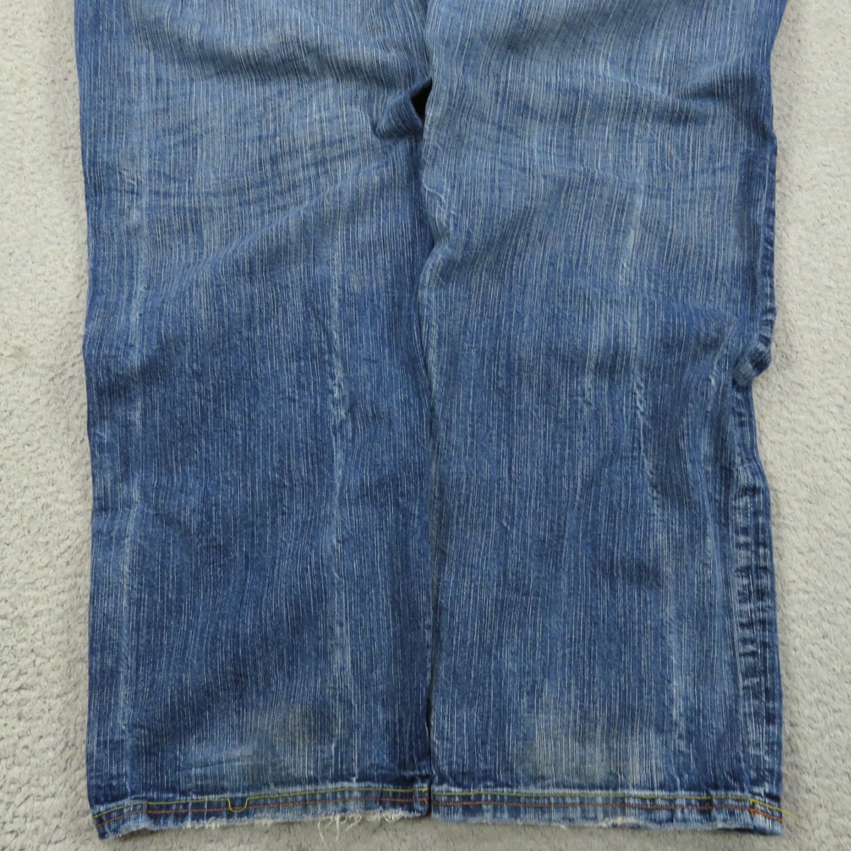 Denime VINTAGE LRG Jeans Men Baggy 38 Wide Leg Opening 5-Pocket Denim Denim Blue Cotton High Rise Grunge 90s Hip Hop Size US 38 / EU 54 - 3 Thumbnail