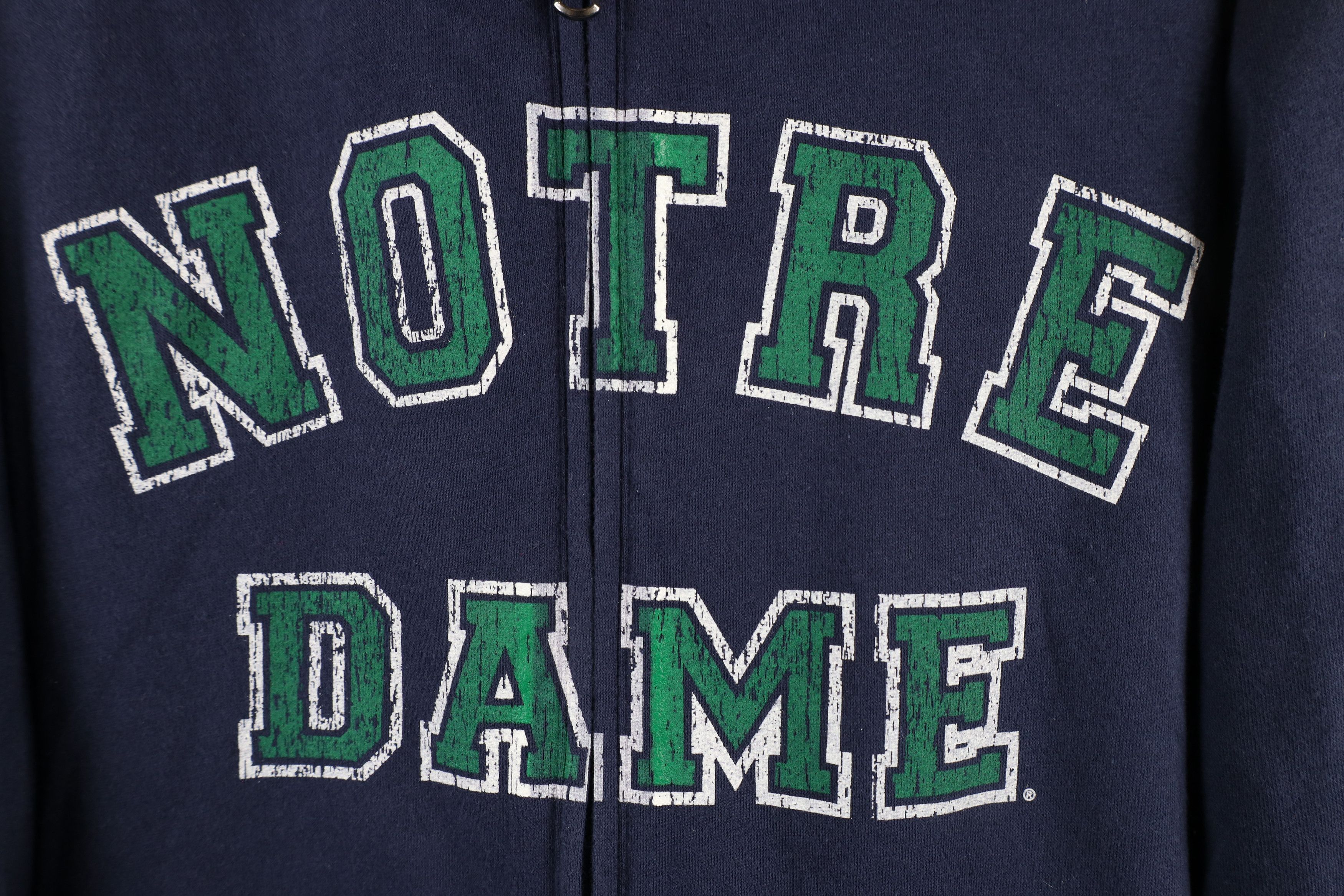 Under Armour × Vintage Under Armour Notre Dame University Full Zip Hoodie Blue Size US L / EU 52-54 / 3 - 5 Thumbnail