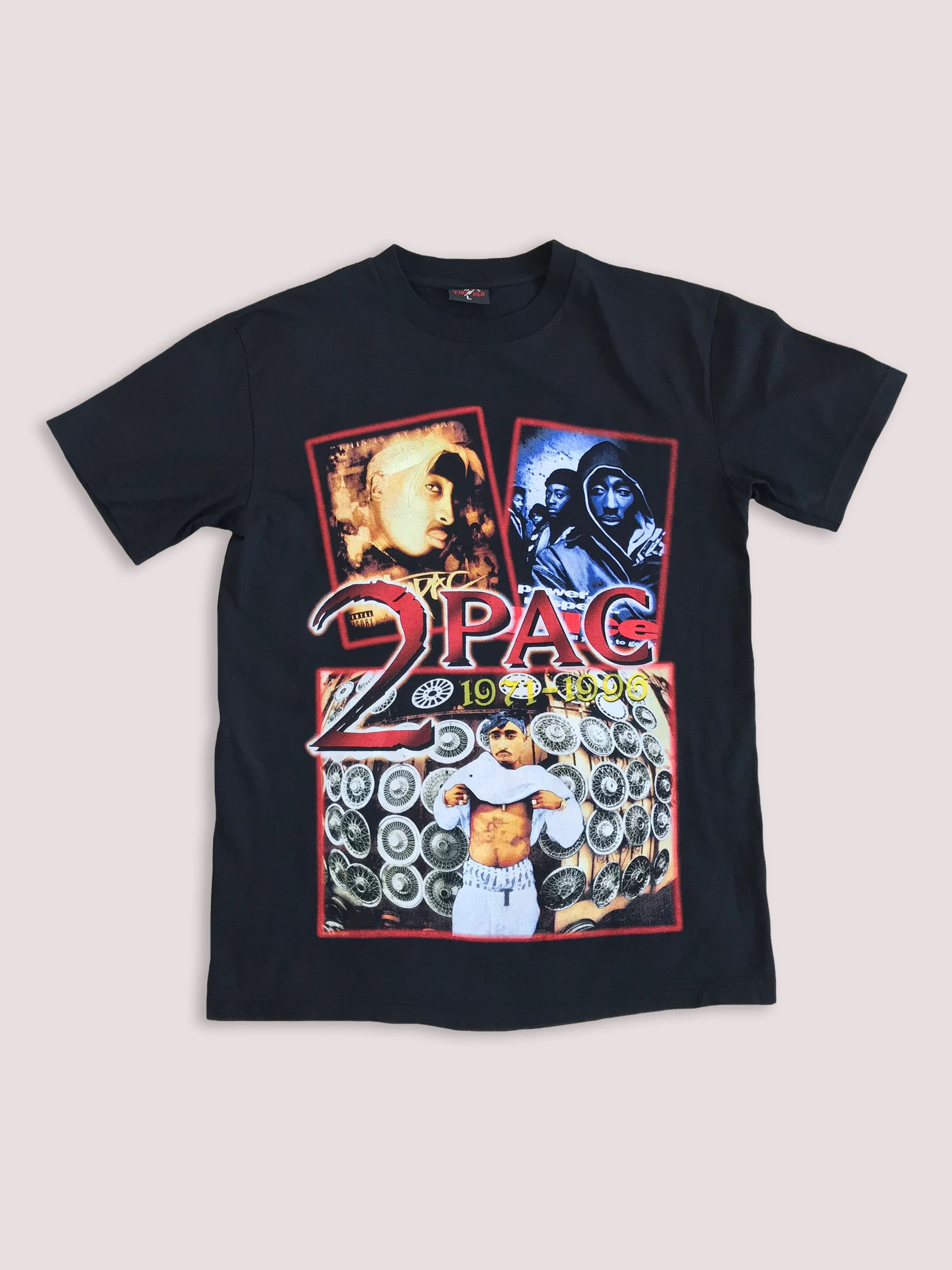 Rap Tees Vintage 90s 2pac t shirt Tupac Tee Rap Hip hop Thug Life M/L Size US M / EU 48-50 / 2 - 1 Thumbnail