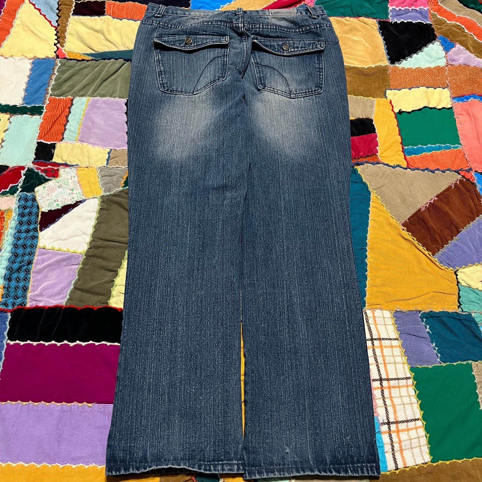Other Y2K Indigo Thirty Faded Skater Blue Baggy Jeans 34Wx32L Size US 34 / EU 50 - 2 Thumbnail