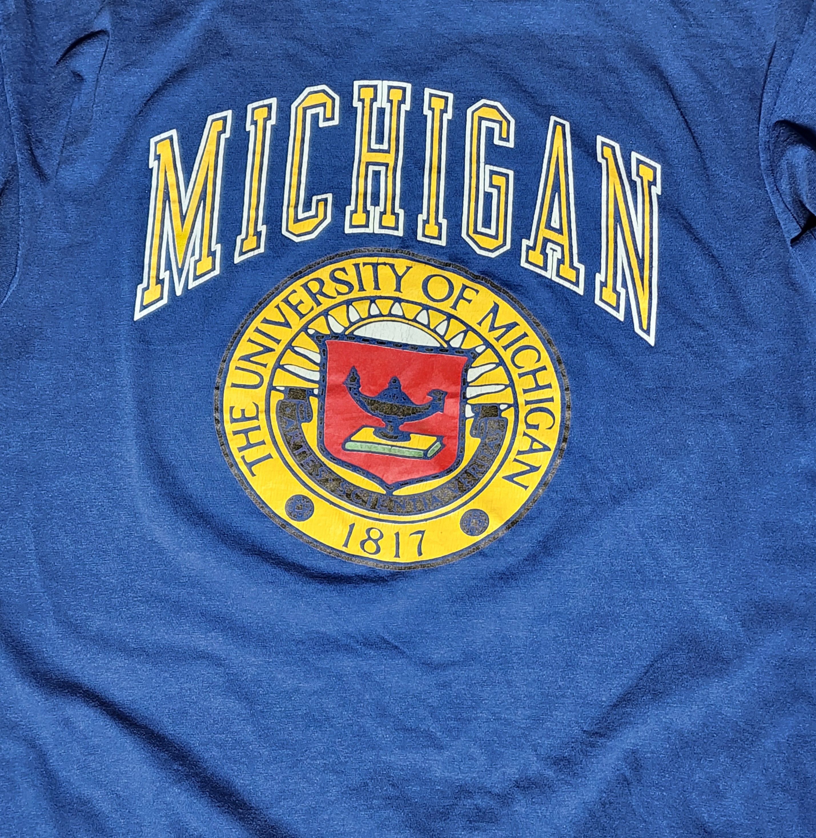 Nutmeg × Vintage Vintage 90s The University of Michigan XL shirt Nutmeg Tees Size US XL / EU 56 / 4 - 2 Thumbnail