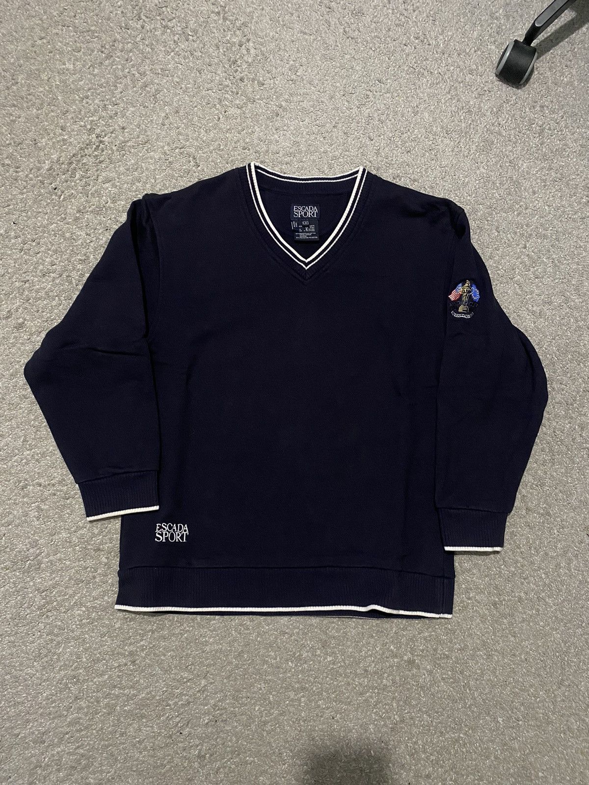 Escada × Escada Sport × Vintage Escada Sport Vintage V-Neck Crewneck M Ryder Cup y2k archive Size US M / EU 48-50 / 2 - 8 Thumbnail