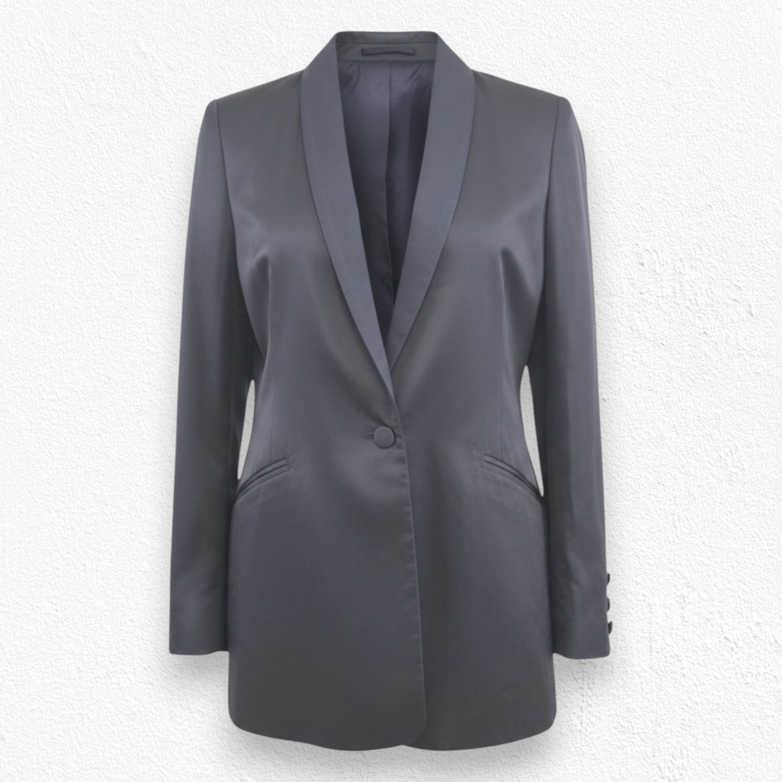 Free People Black Tencel Linen Blend Blazer Jacket Size Medium Size M / US 6-8 / IT 42-44 - 1 Thumbnail