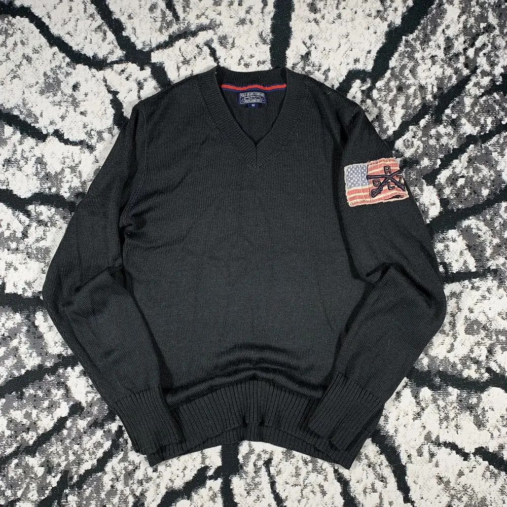 Polo Ralph Lauren × Vintage Polo Ralph Lauren USA Flag Logo Sweater Knit Vintage 90s Size US M / EU 48-50 / 2 - 1 Thumbnail