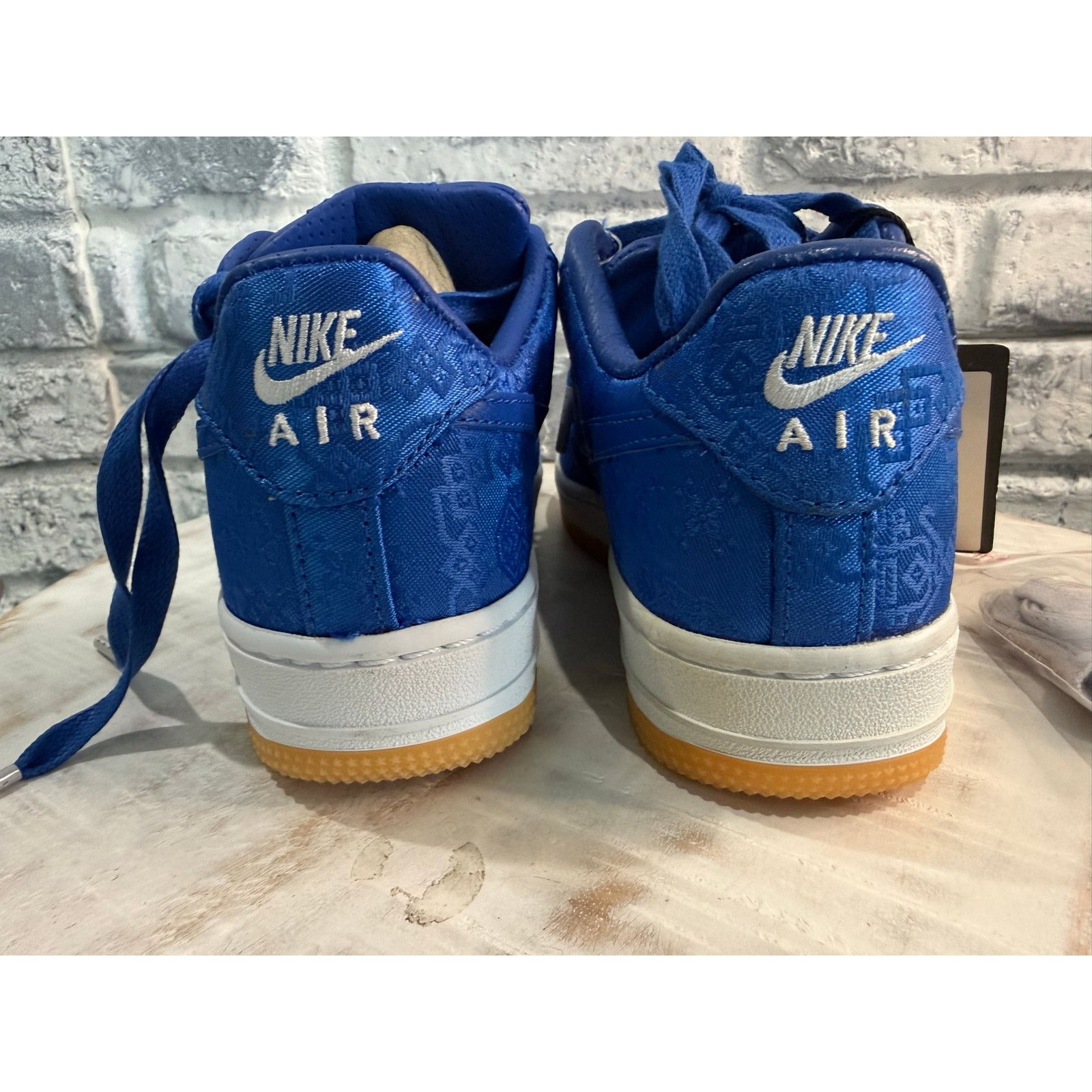 CLOT × Nike Nike Air Force 1 Low Clot Blue Silk Size 4 Size US 5 / EU 37 - 4 Thumbnail