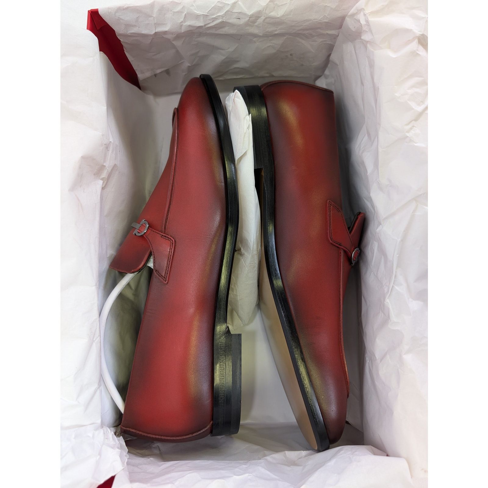 Salvatore Ferragamo o1rshd1 Africa Calf Shoe boots in Flame Red Size US 9.5 / EU 42-43 - 19 Thumbnail