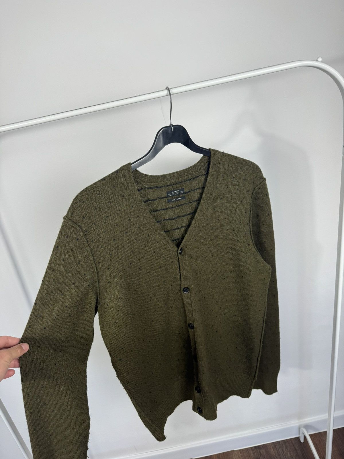 Allsaints AllSaints Hexen Wool Blend Button Cardigan Sweater Medium Size M / US 6-8 / IT 42-44 - 6 Thumbnail