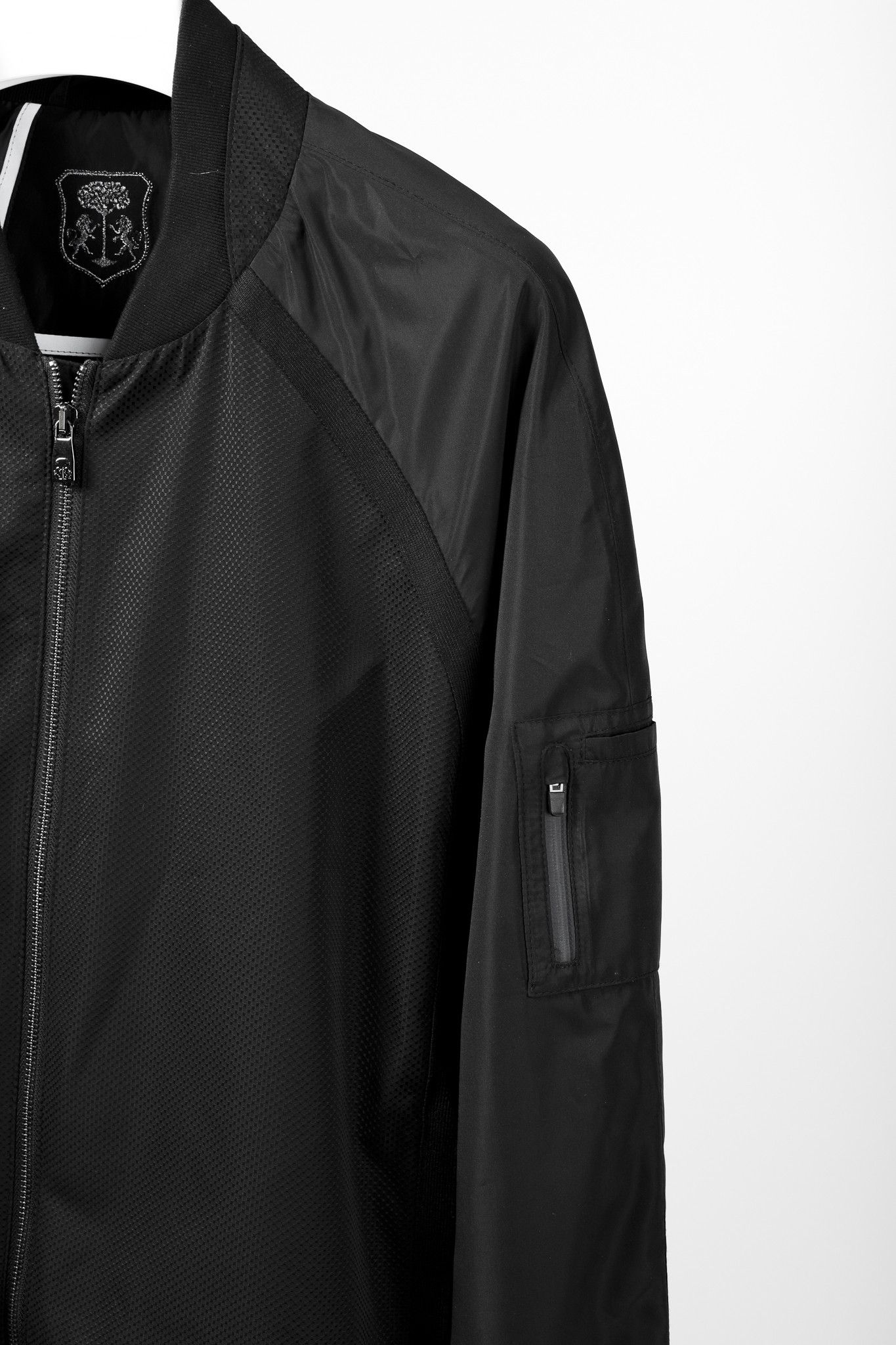 Corneliani Corneliani Black Combi Zip Sporty Bomber Jacket Size US XL / EU 56 / 4 - 5 Thumbnail