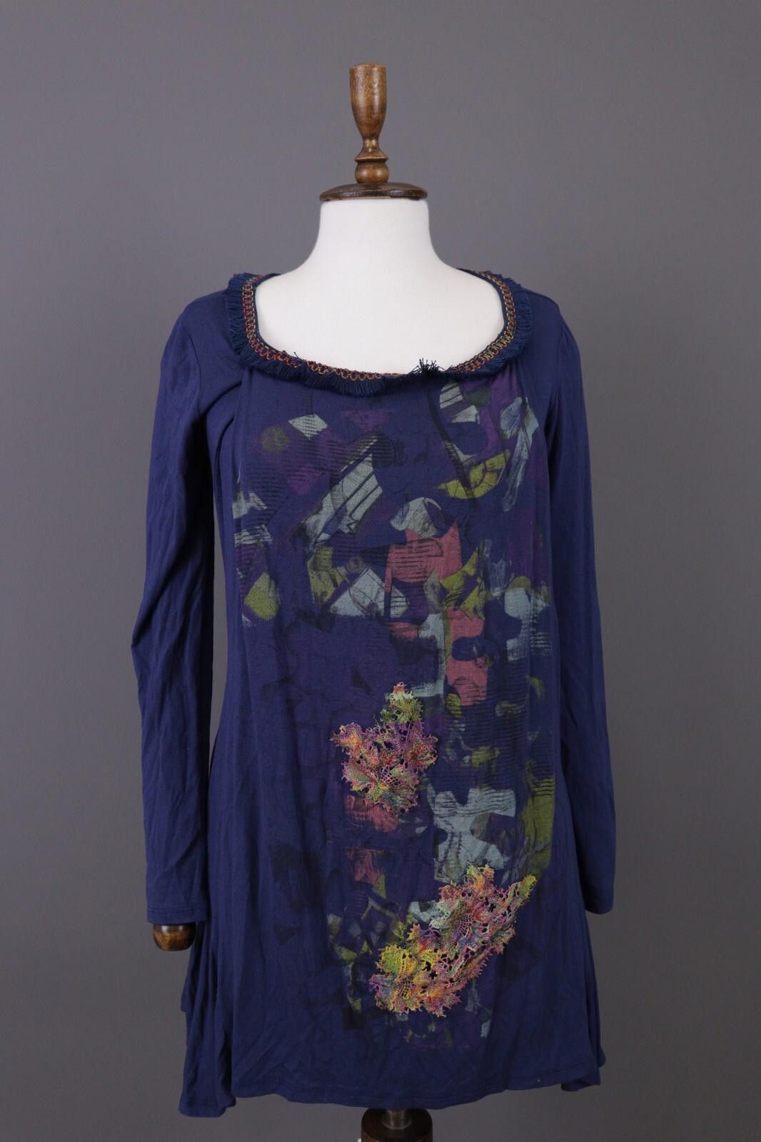 Designer Save The Queen Blue Abstract Summer Dress Size S Size S / US 4 / IT 40 - 1 Thumbnail