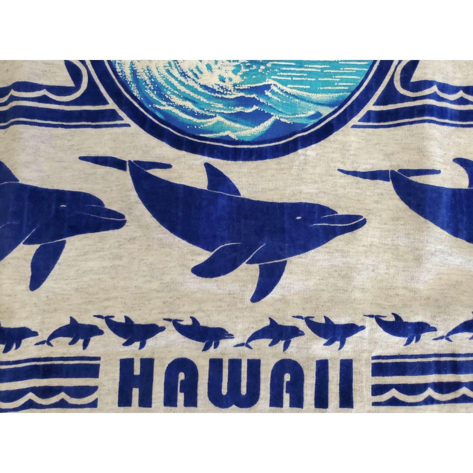 Anvil VINTAGE Anvil Graphic Tee Aloha Hawaii Dolphin Shirt Large Gray 90s Mens Size US L / EU 52-54 / 3 - 6 Thumbnail
