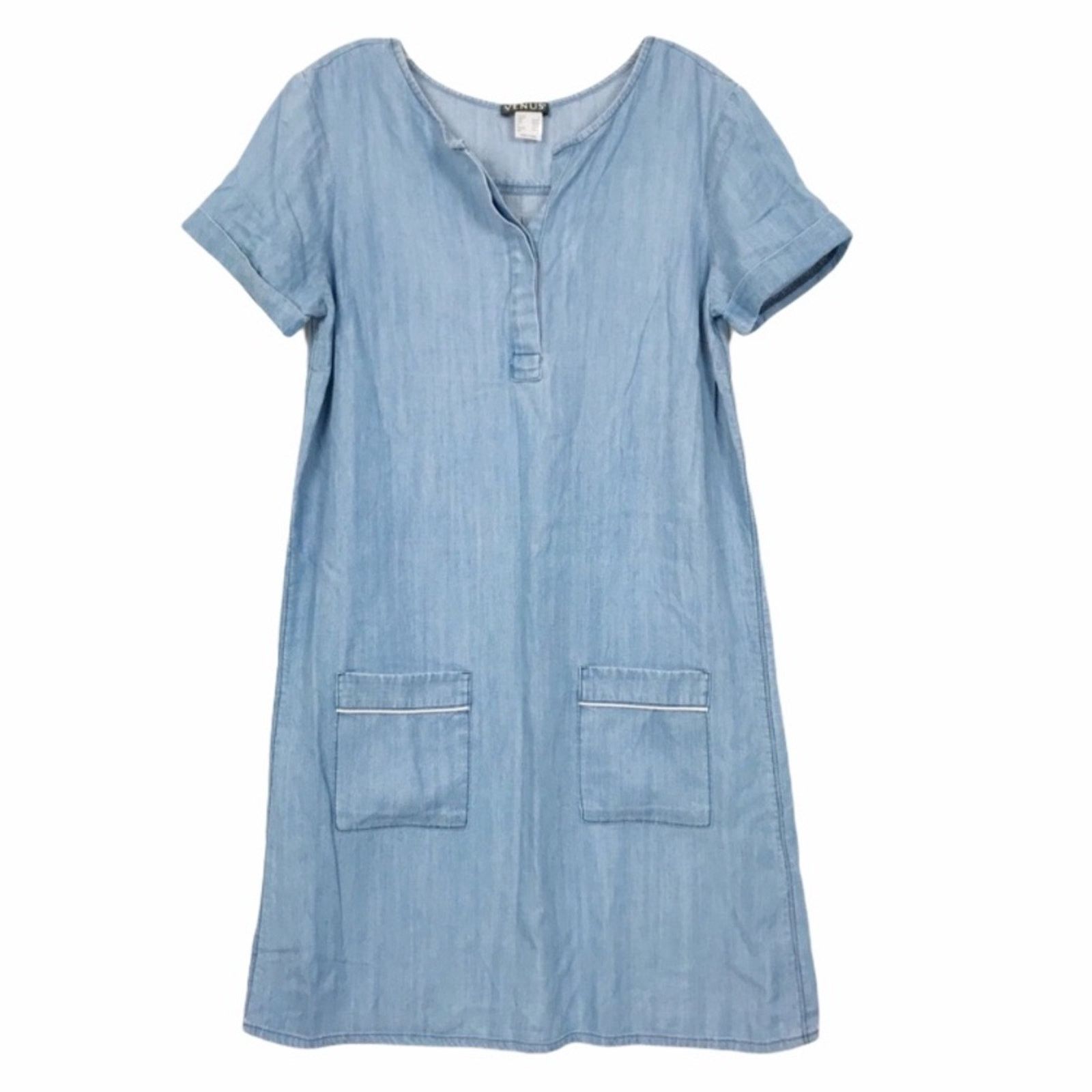 Other Venus Chambray Short Sleeve Dress Size S / US 4 / IT 40 - 1 Thumbnail