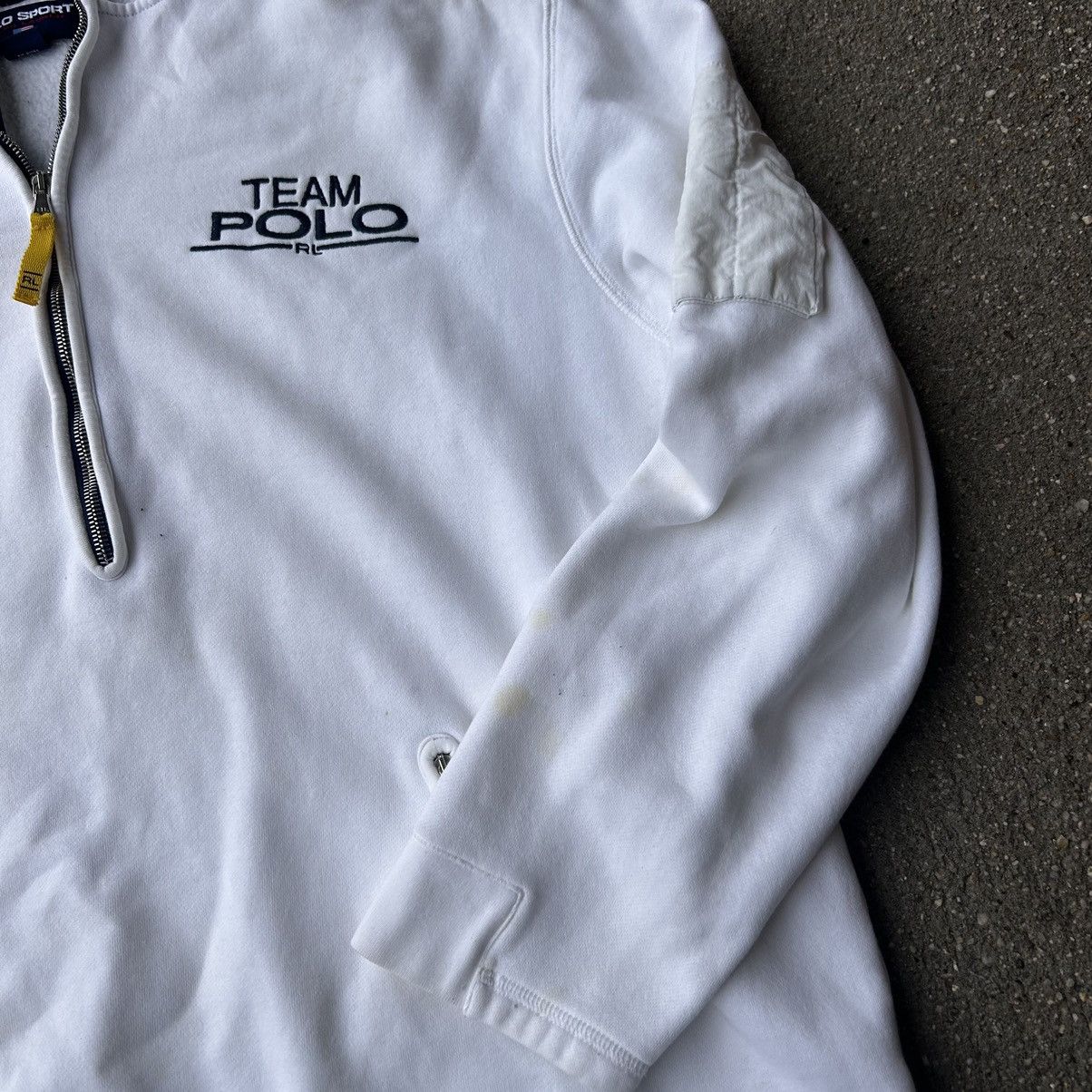 Lo Life × Polo Ralph Lauren × Vintage 90s polo sport team polo half zip hoodie. Size US L / EU 52-54 / 3 - 3 Thumbnail