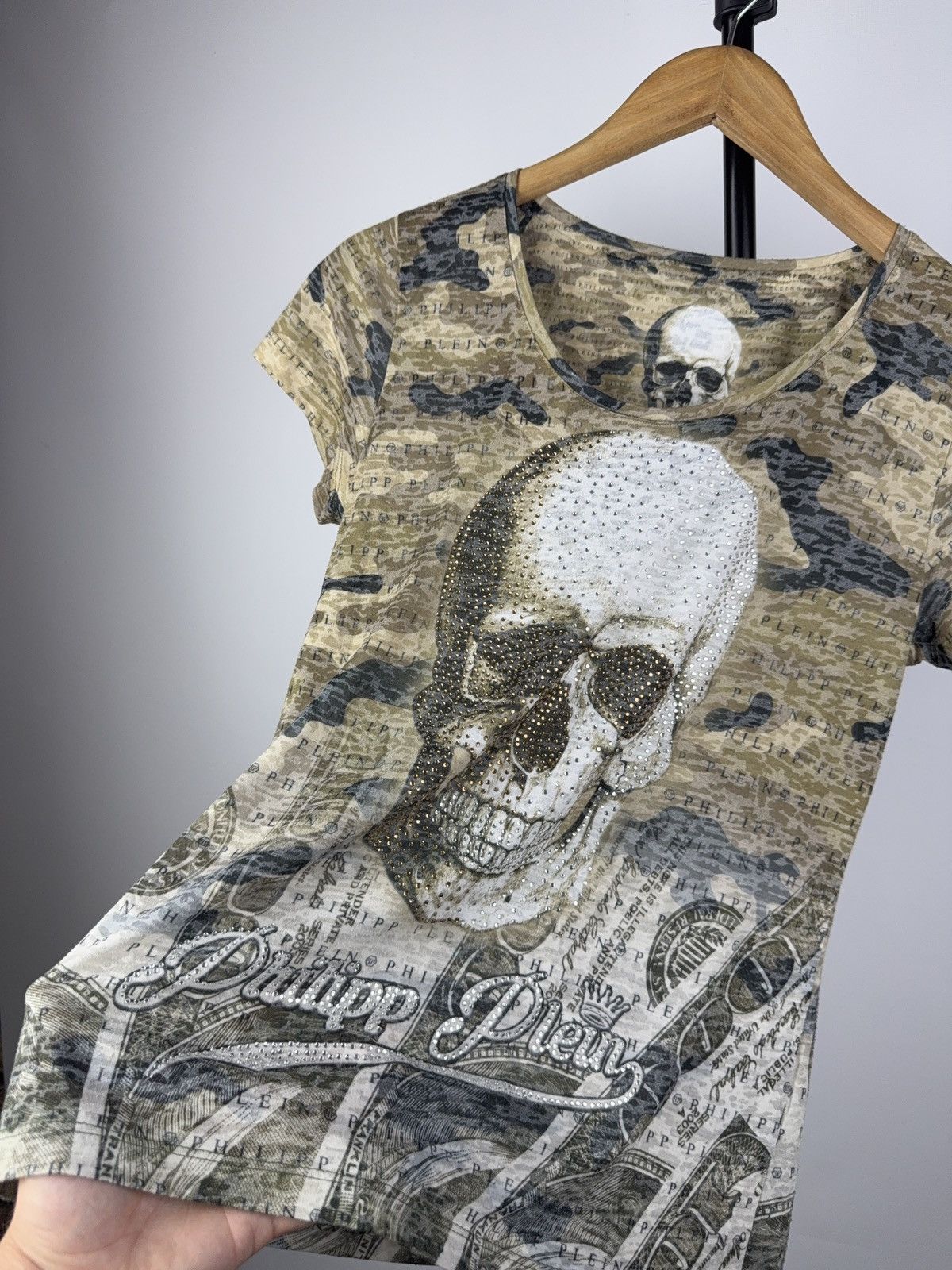 Vintage Vintage 00s Y2K Skull Punk Rock Retro style T Shirt Size M / US 6-8 / IT 42-44 - 5 Thumbnail