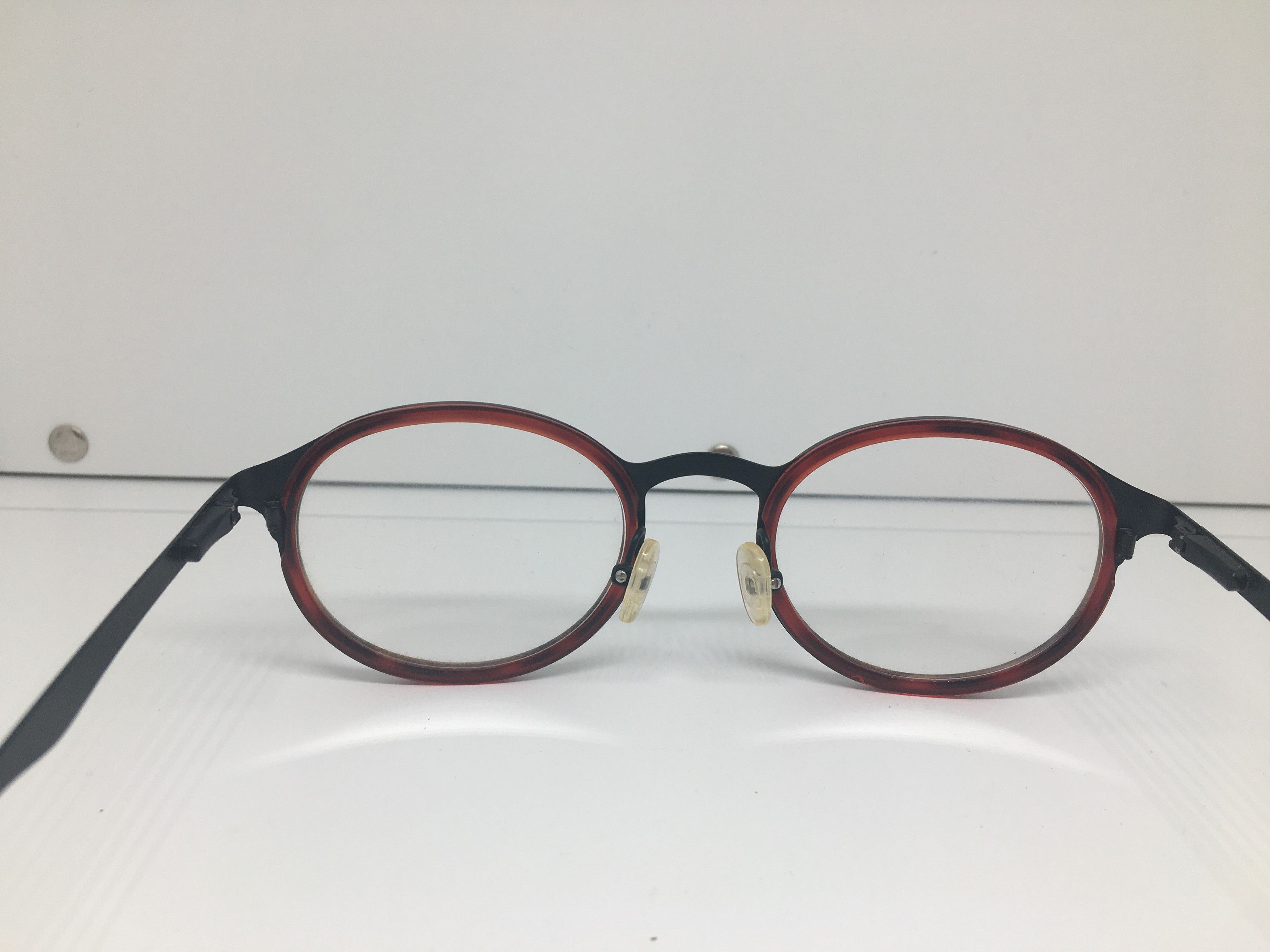 Other Matte Black Alloy Red Tortoise Rim Eyeglasses Frame Size ONE SIZE - 4 Thumbnail