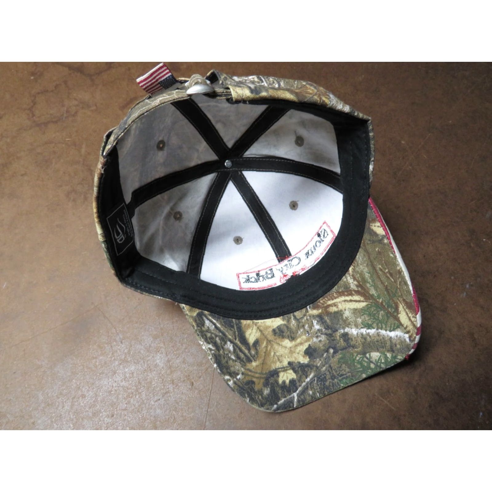 Vintage VTG HaT Sioux City Brick 1913 USA flag Camouflage Trucker Hat Adjustable Cap Men Hat Hunting Camo Bow Duck Size ONE SIZE - 5 Thumbnail