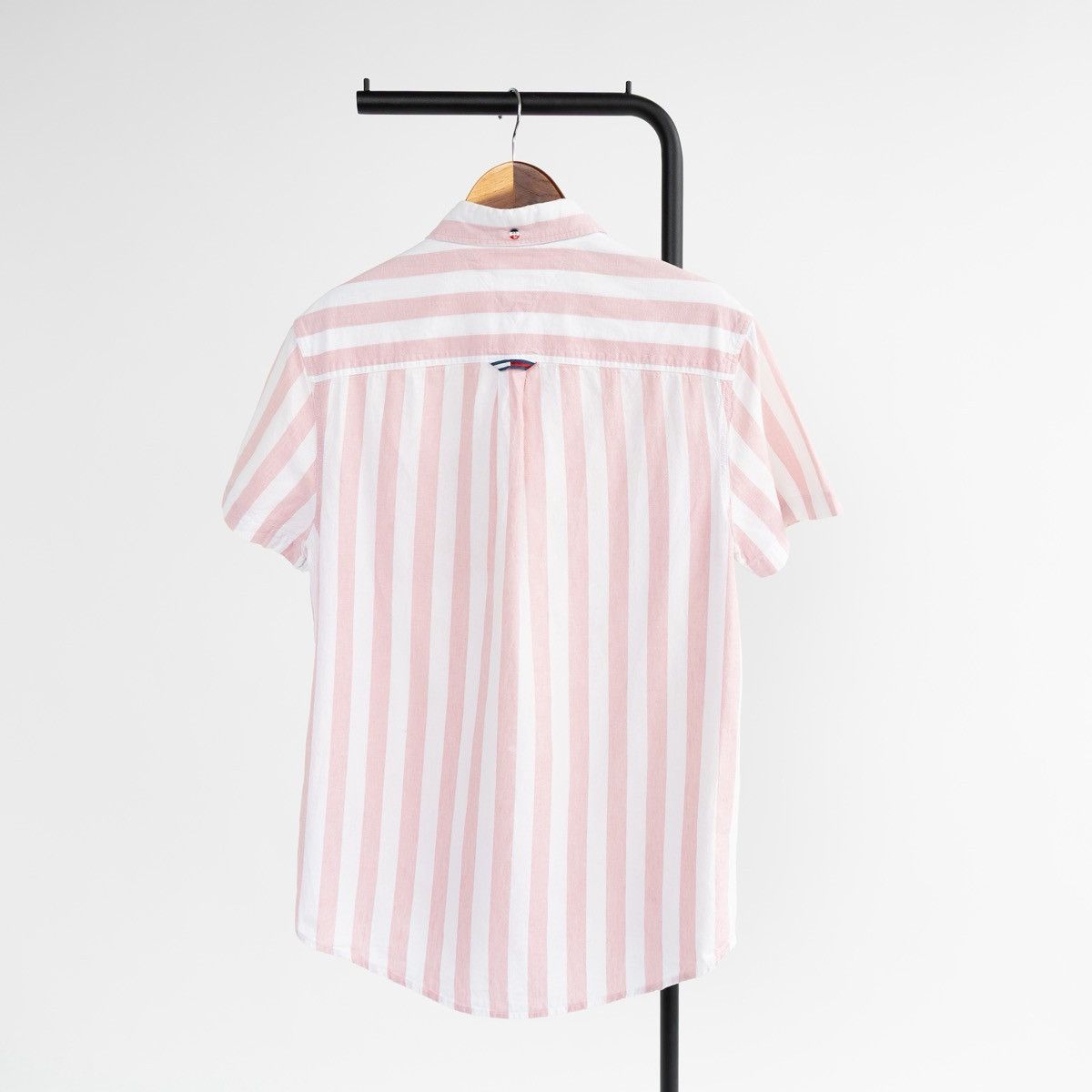 Tommy Hilfiger Tommy Hilfiger Mens Striped Shirt Cotton Linen Button Up Size US M / EU 48-50 / 2 - 2 Thumbnail