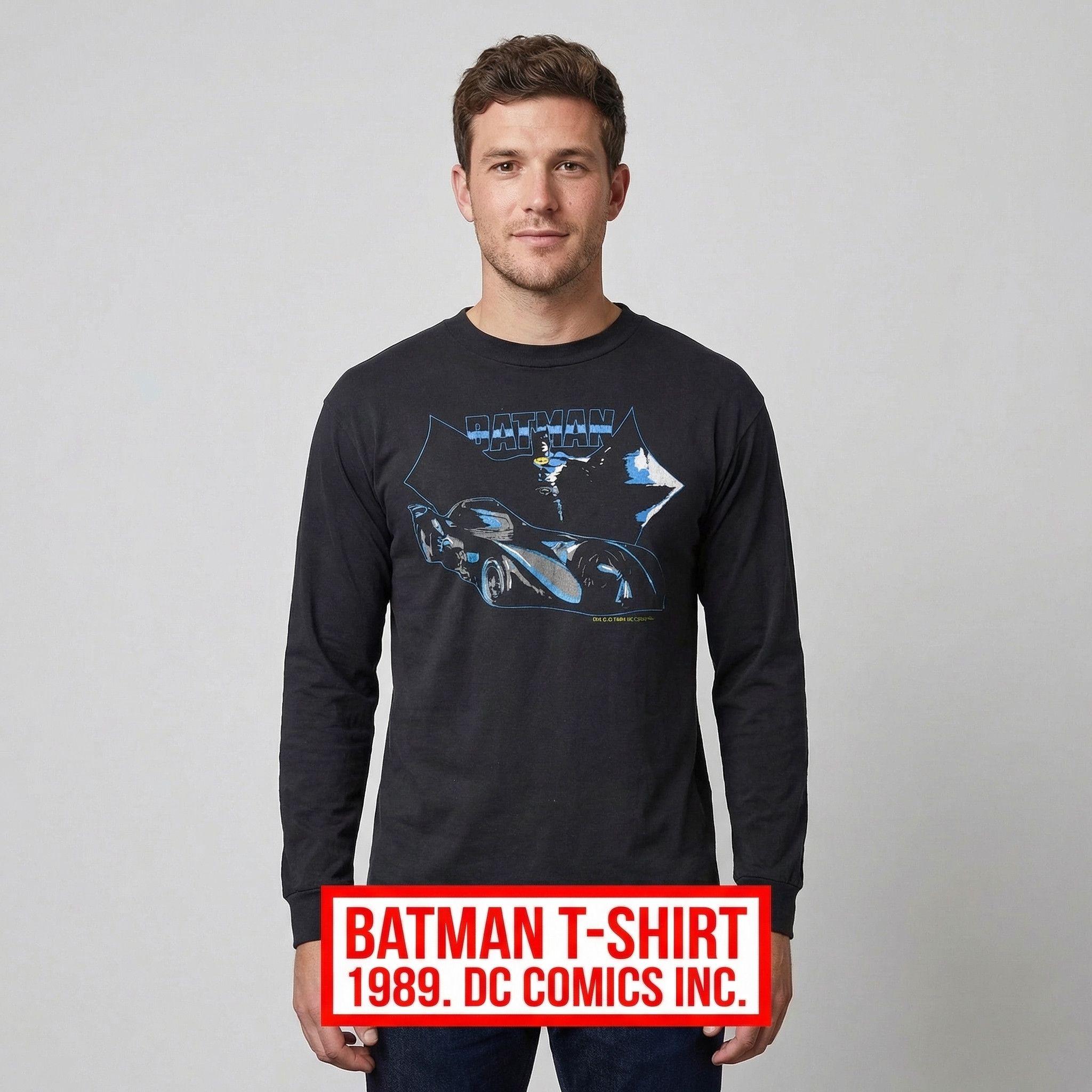 DC Comics Vintage 1989 Batman T-Shirt / DC Comics Movie / Size M - L Size US M / EU 48-50 / 2 - 1 Thumbnail