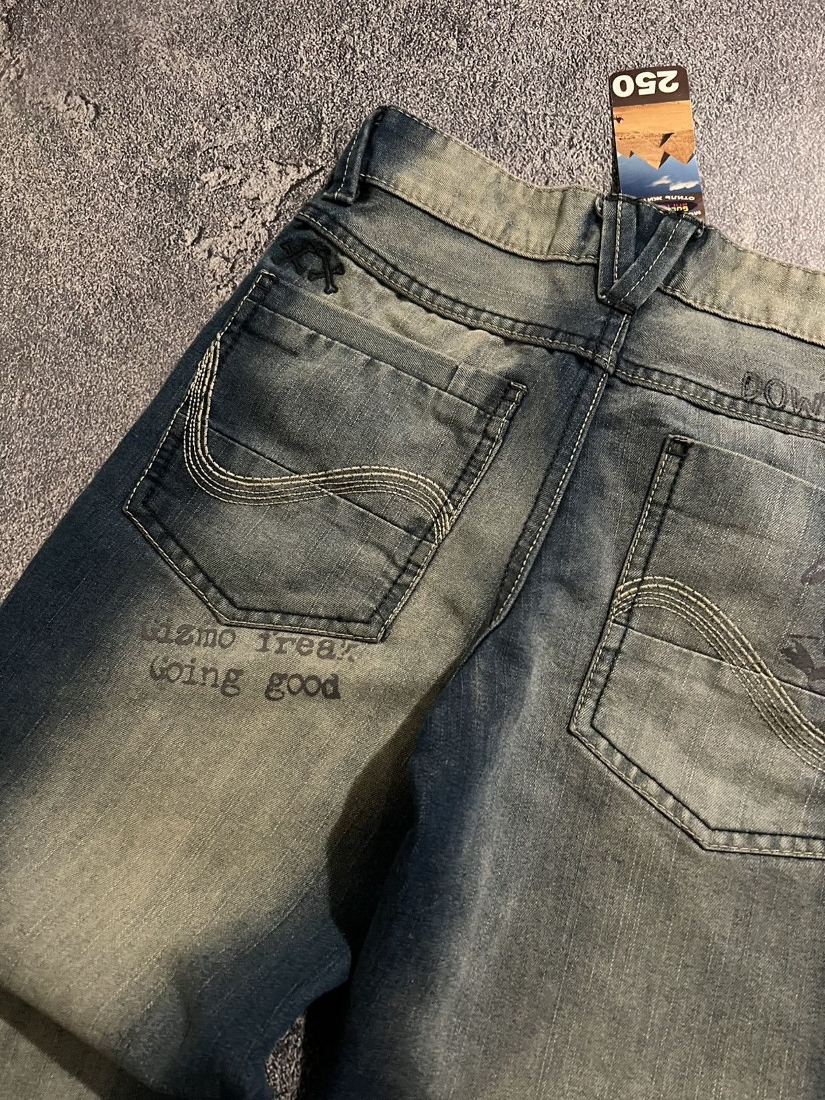 Japanese Brand Flared Destroyed Darkwear Jeans / Japanese Grunge Archive 90 Size US 30 / EU 46 - 2 Thumbnail