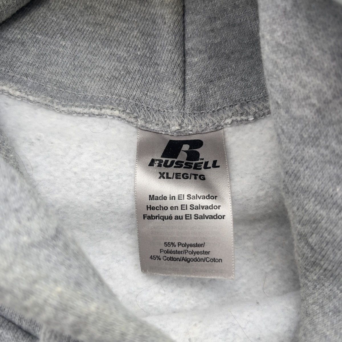 Russell Athletic × Vintage Vtg 90s Thrashed RUSSELL ATHLETIC Heather Grey Blank Hoodie Size US XL / EU 56 / 4 - 6 Thumbnail