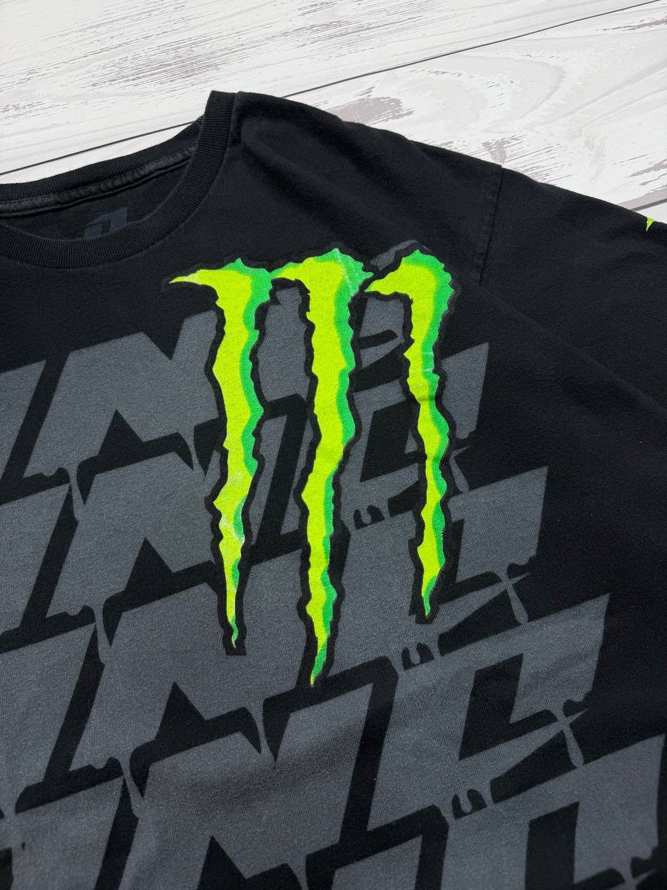Fruit Of The Loom 2000s Monster Energy ONO Drip Graphic Grey T Shirt Size US L / EU 52-54 / 3 - 4 Thumbnail