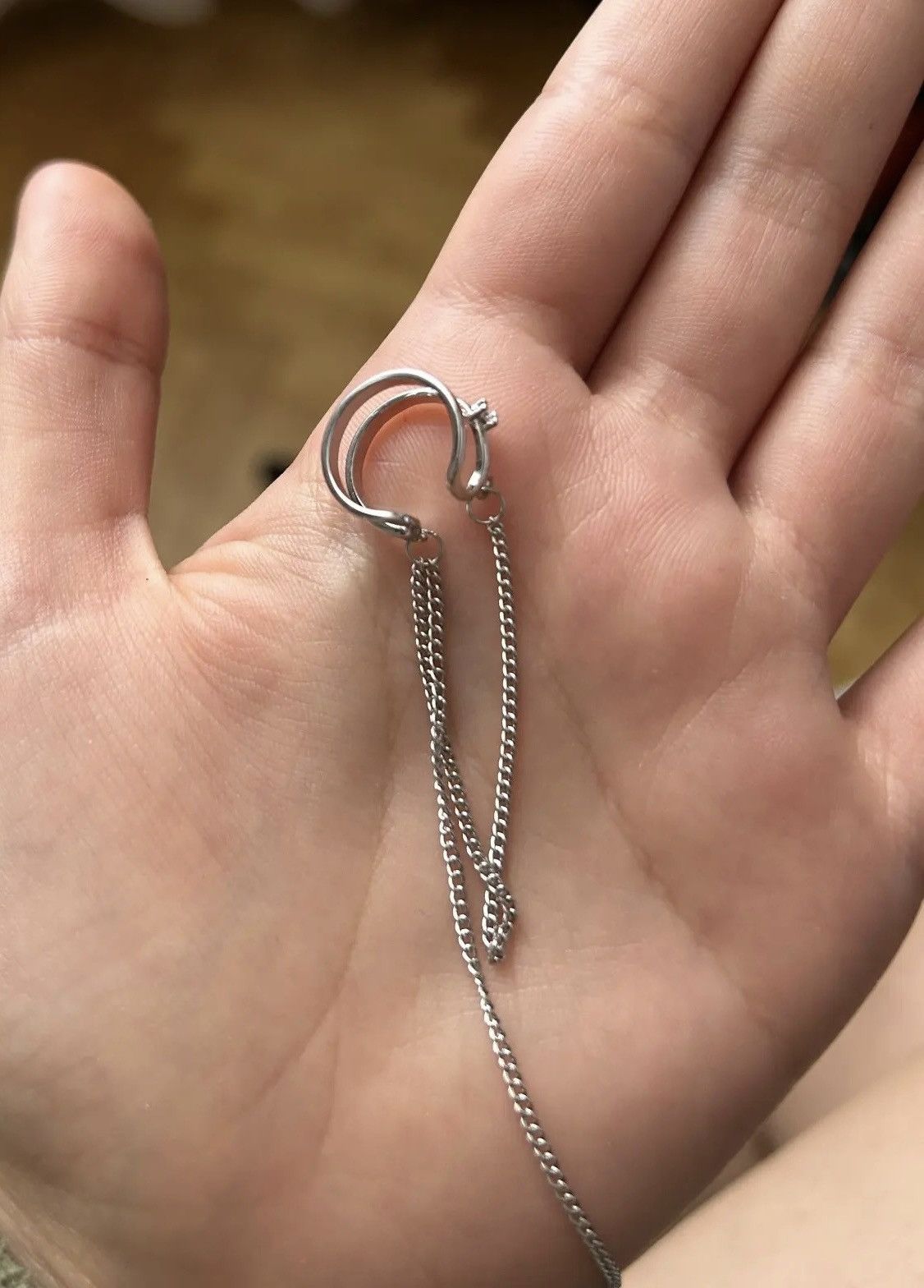 Vintage Double-layered Chain Tassel Ear Clip (1pairs） Size ONE SIZE - 6 Thumbnail