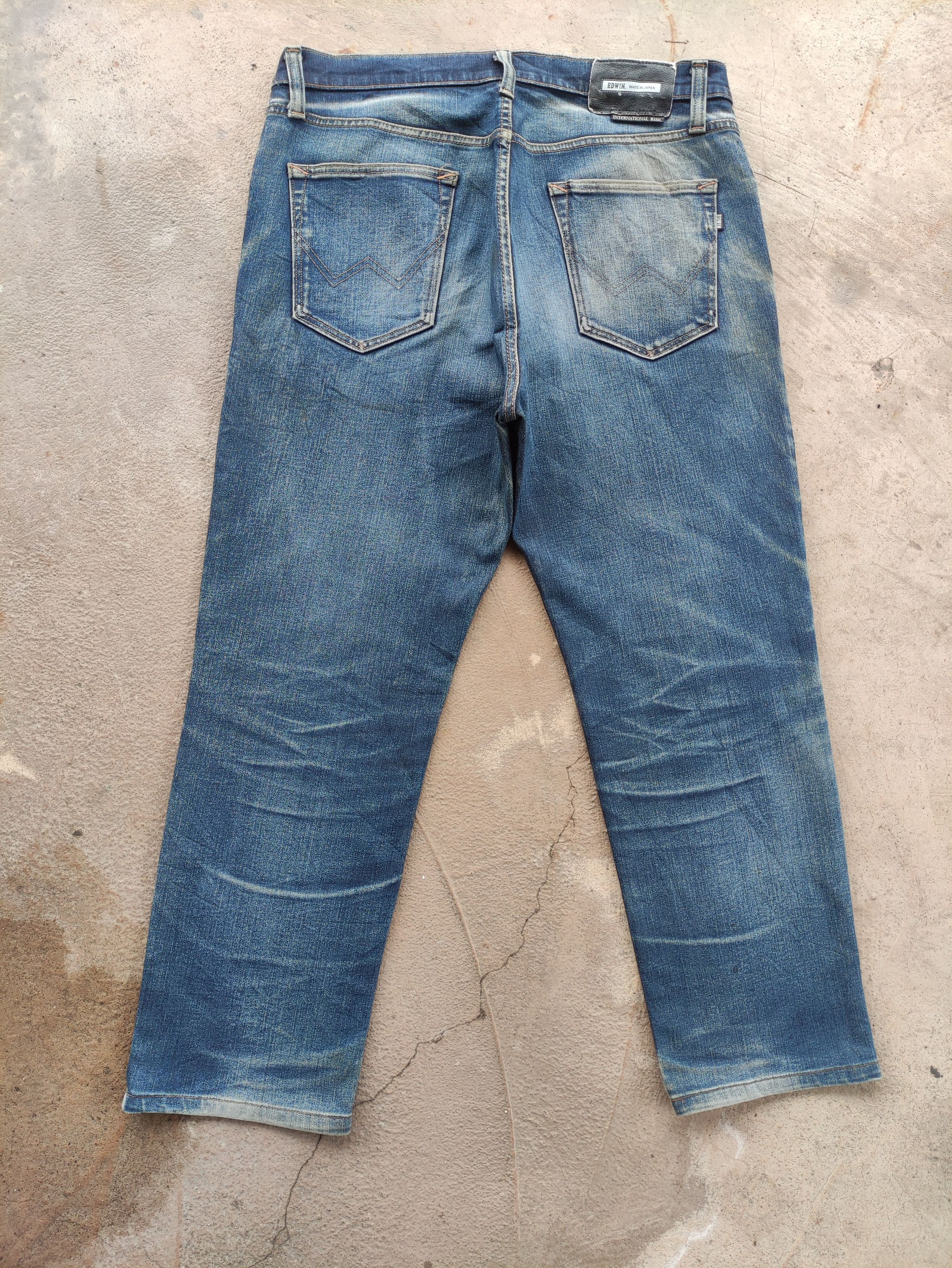 Edwin Vintage Edwin Japan Jean Distressed Faded Denim Size US 36 / EU 52 - 9 Thumbnail