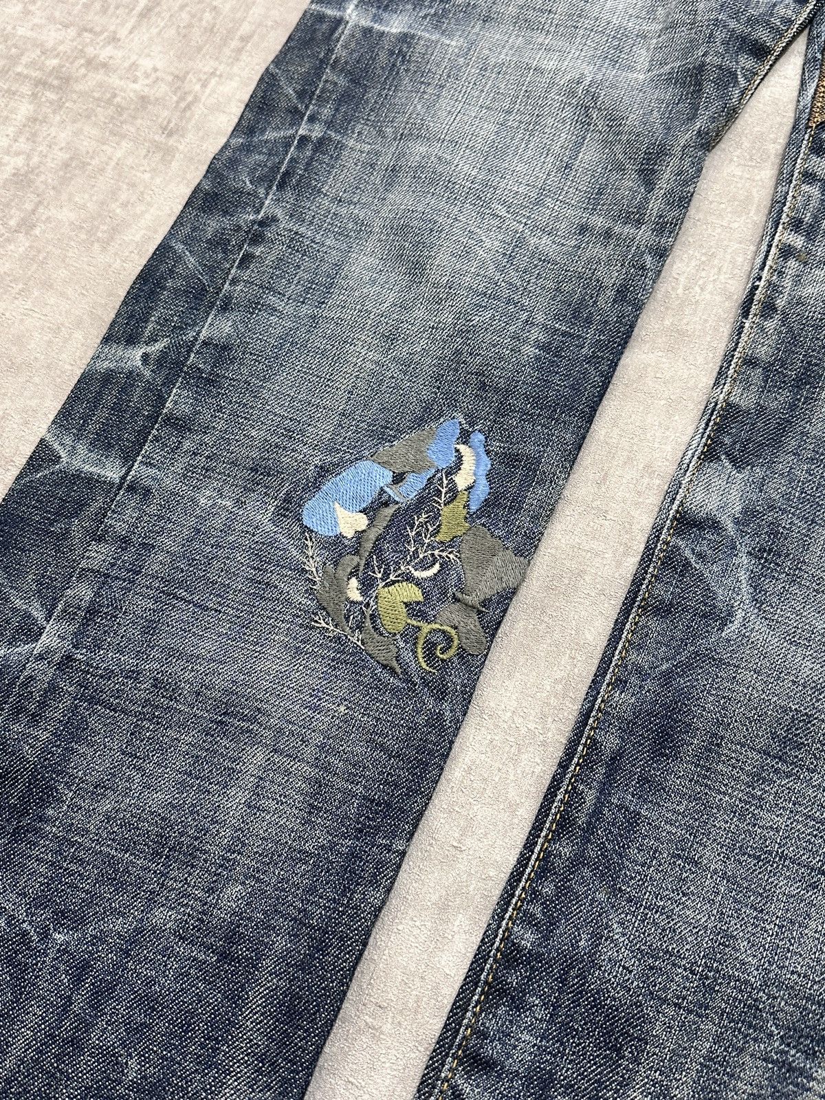If Six Was Nine Y2K IfSixWasNine Opium LGB style Facchino Embroidered Jeans Size US 29 - 3 Thumbnail