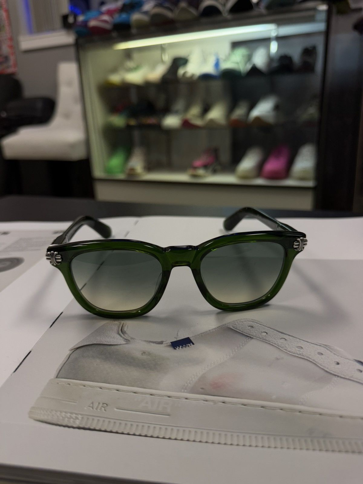 Chrome Hearts Chrome Hearts “Smoke Show” Green Sunglasses (NEW) RARE Size ONE SIZE - 8 Thumbnail