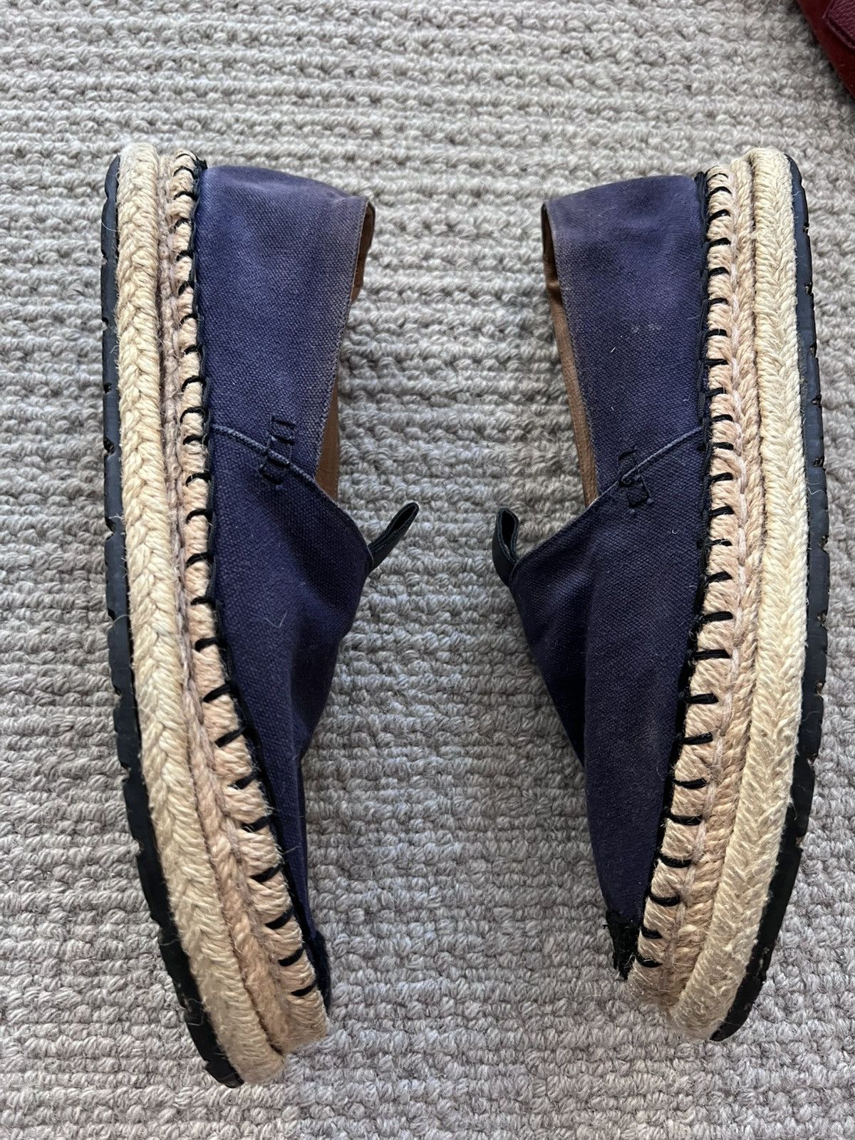 Acne Studios Acne Studios Blue Canvas Juan Espadrilles Size US 12 / EU 45 - 3 Thumbnail