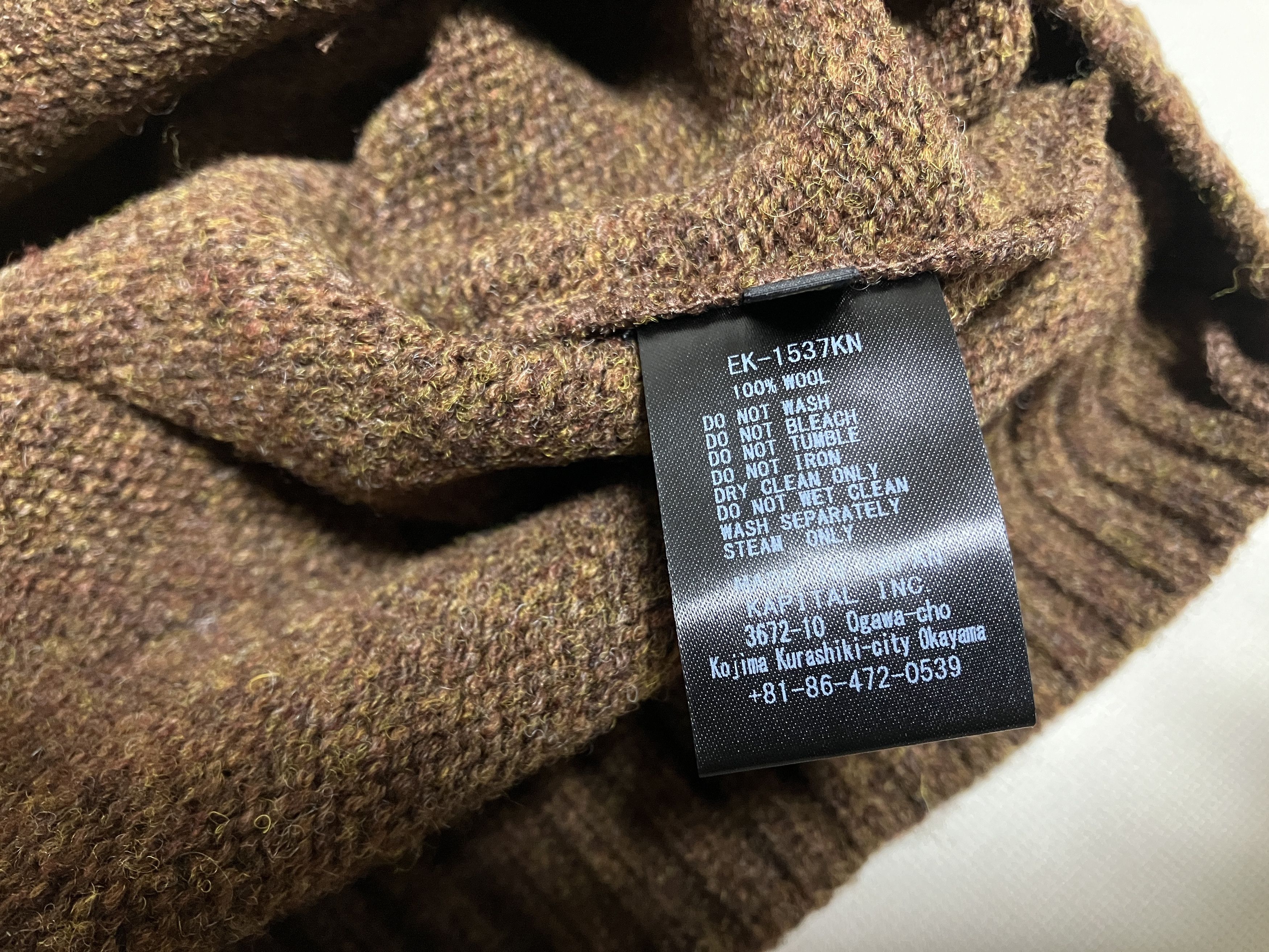 Kapital KAPITAL 5G wool bone crew sweater Skeleton brown new L Size US L / EU 52-54 / 3 - 6 Thumbnail