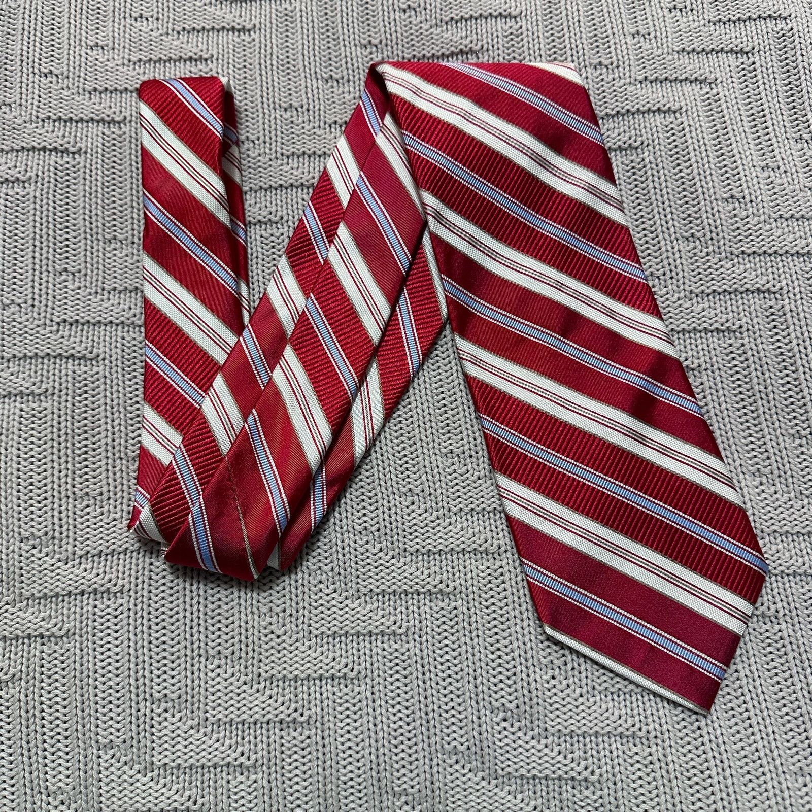 Hart Schaffner Marx Hart Schaffner Marx red striped silk tie Size ONE SIZE - 1 Thumbnail