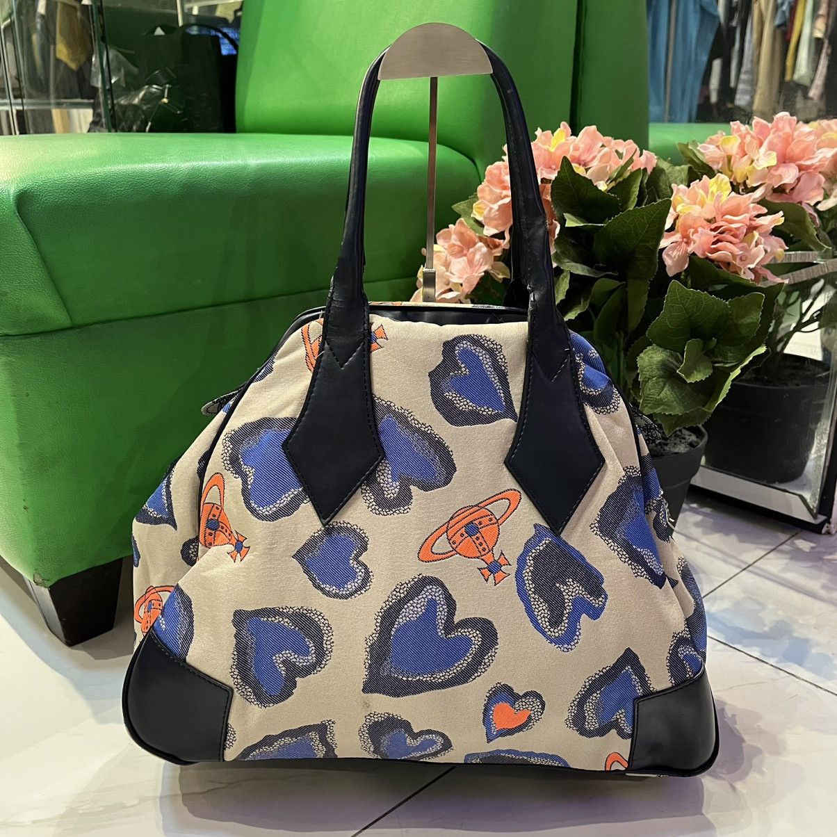 Vivienne Westwood Vivienne Westwood Heart & Orb Print Bowler Bag Size ONE SIZE - 15 Thumbnail