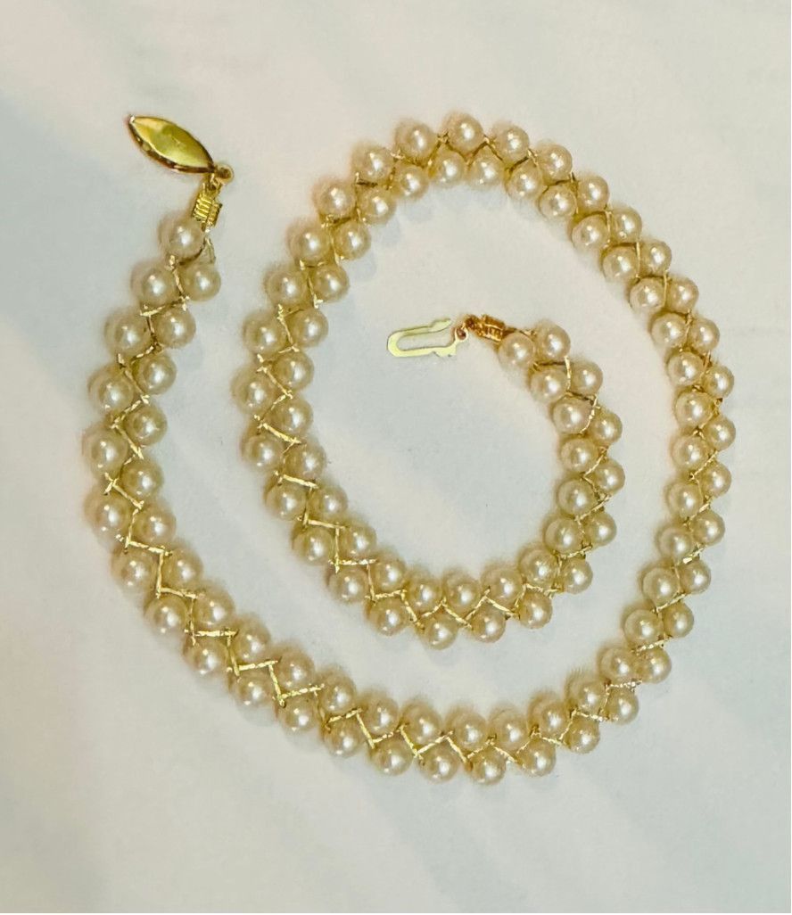 Other Avon faux pearl braided necklace white gold tone 16.5" Size ONE SIZE - 2 Thumbnail