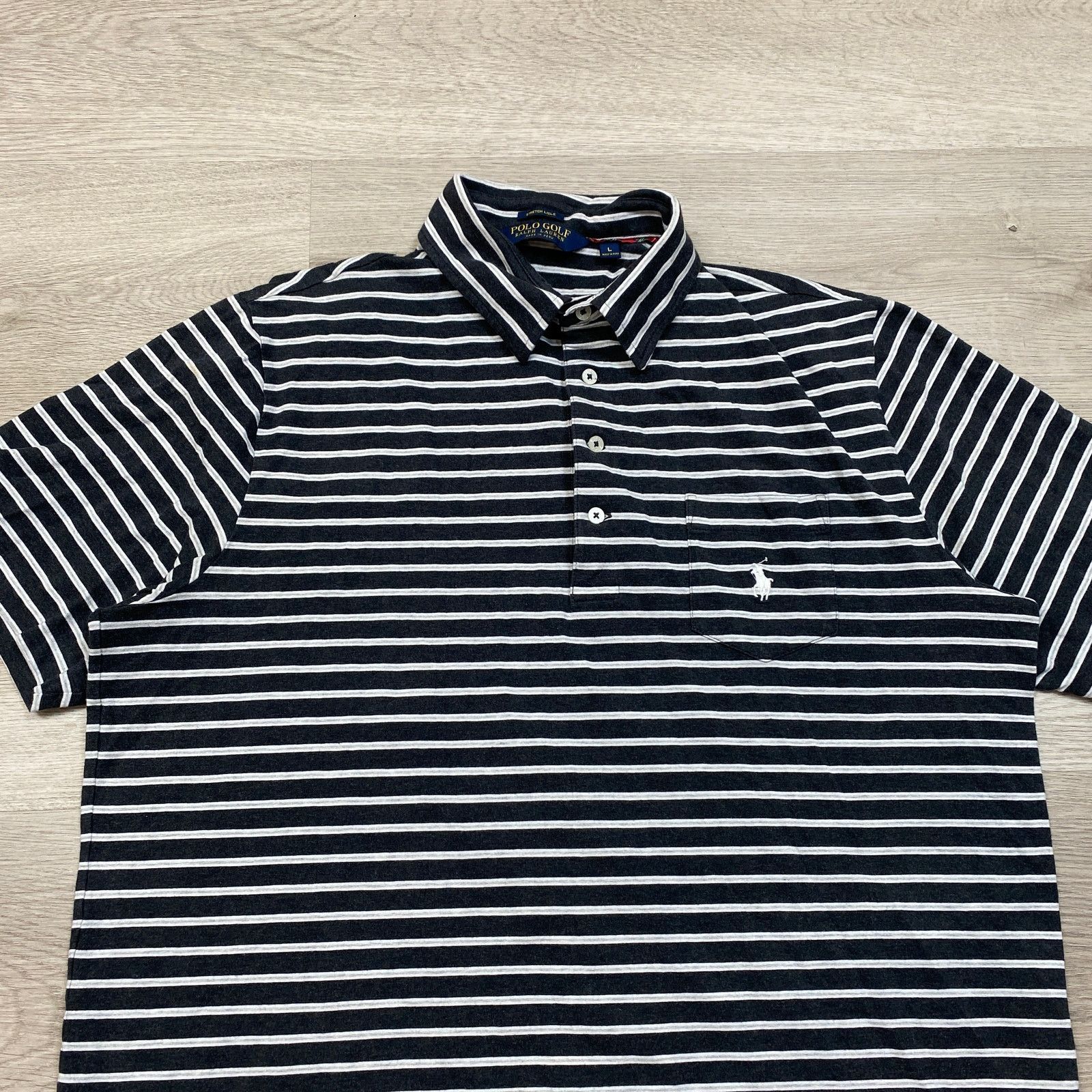 RLX Ralph Lauren Polo Golf Ralph Lauren Stretch Lisle Stripe Polo Shirt Large Size US L / EU 52-54 / 3 - 2 Thumbnail