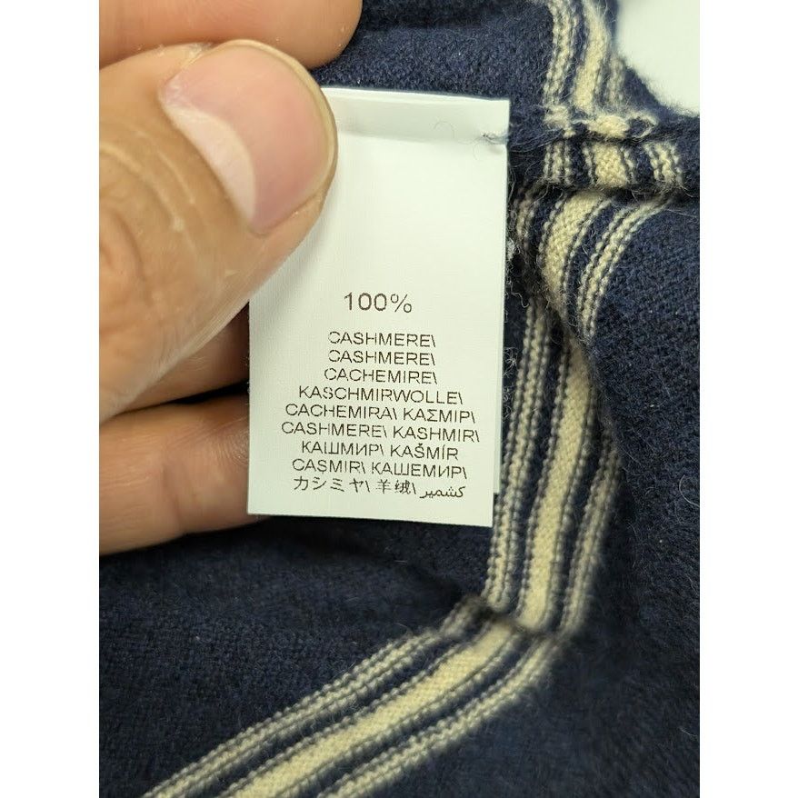 Brunello Cucinelli o1rshd1 CC20 Cashmere Sweater Striped Luxury in Blue Size US M / EU 48-50 / 2 - 17 Thumbnail