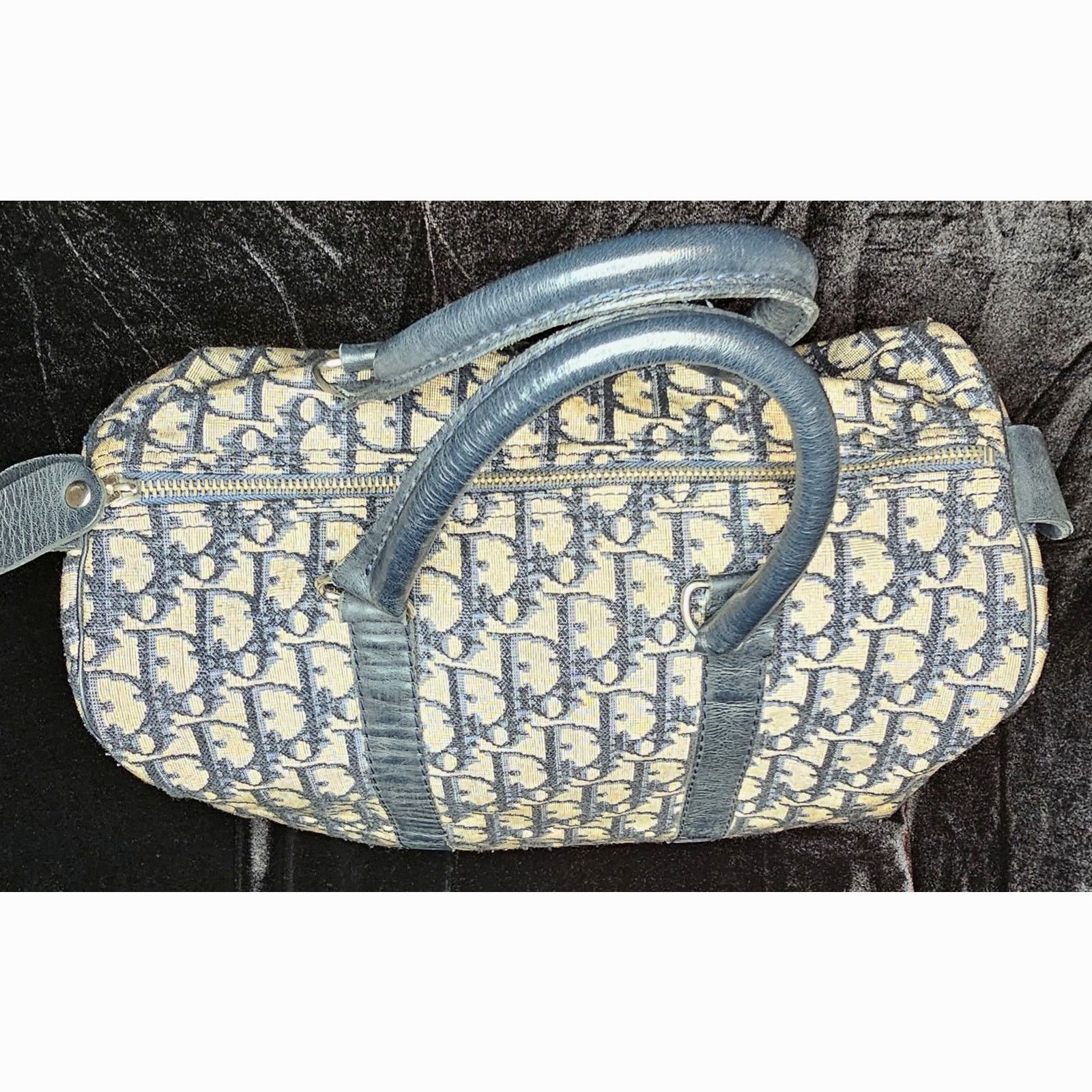Dior Christian Dior Vintage Trotter Boston bag in navy blue Size ONE SIZE - 3 Thumbnail