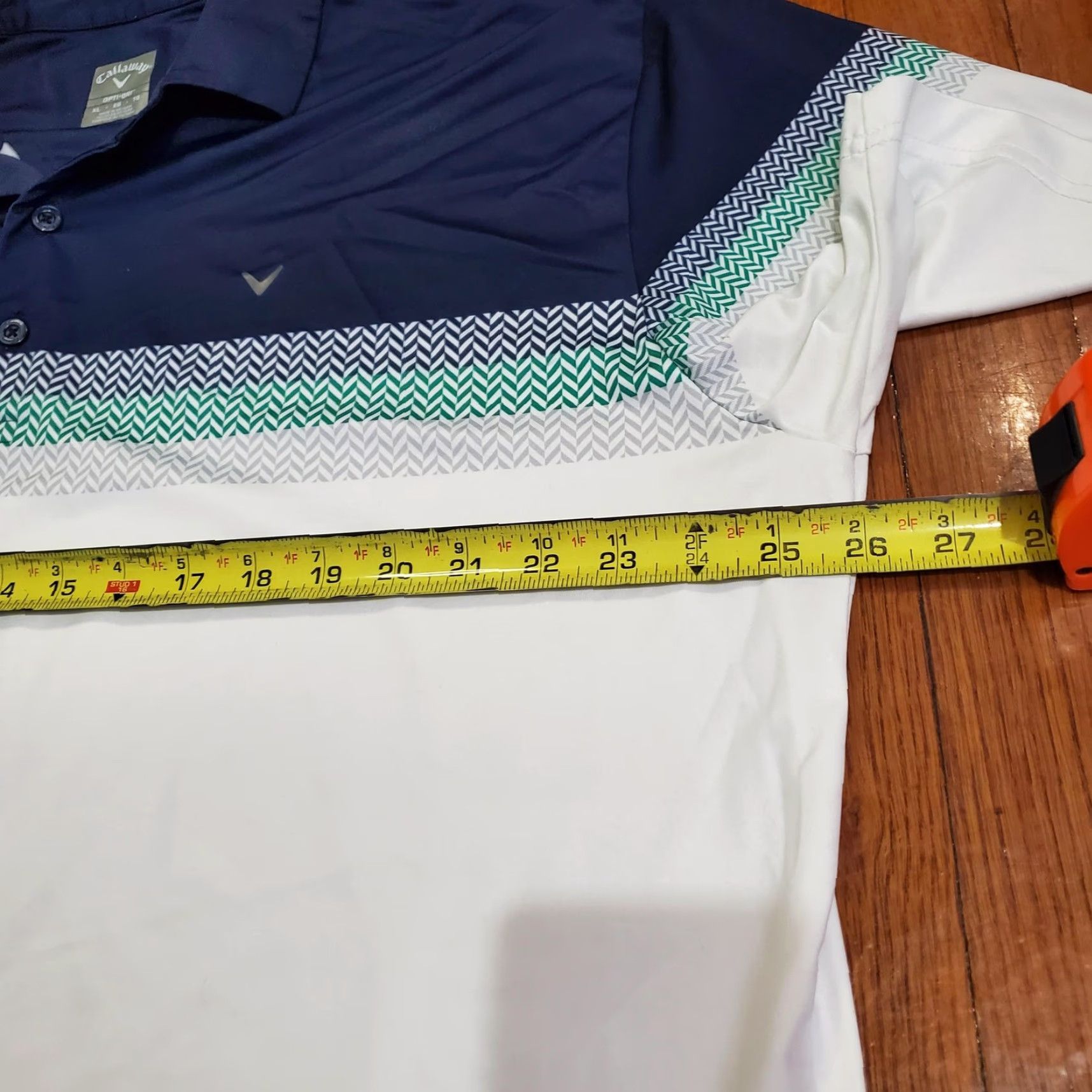 Callaway Callaway Polo Shirt Mens XL Navy White Chevron Opti-Dri Golf Performance Short Sleeve Size US XL / EU 56 / 4 - 4 Thumbnail