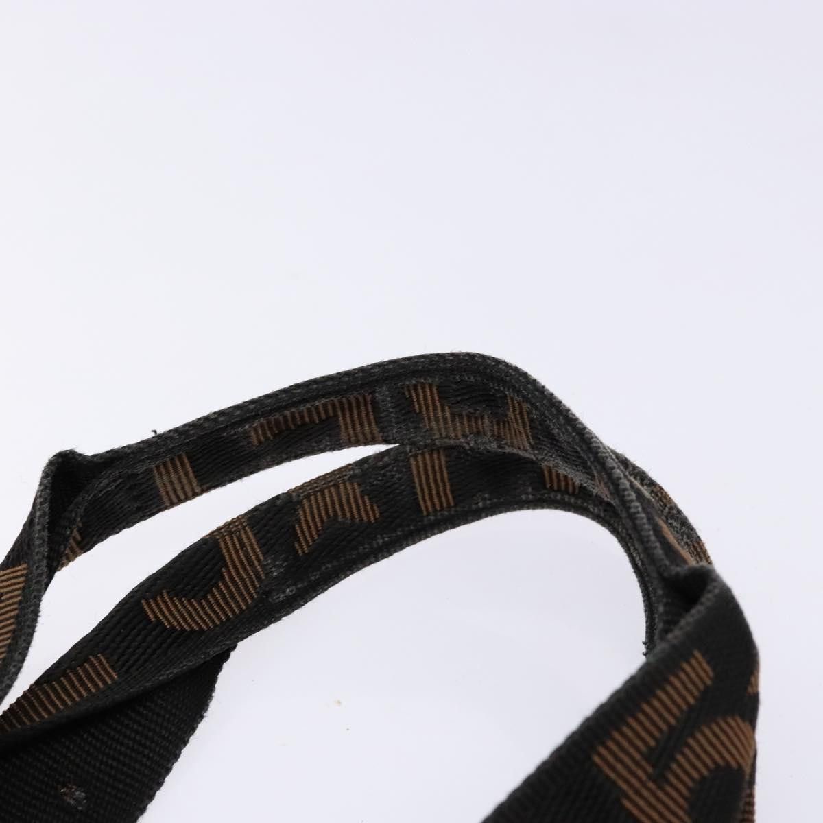 Fendi FENDI Hand Bag Canvas Black Brown Gold Size ONE SIZE - 8 Thumbnail