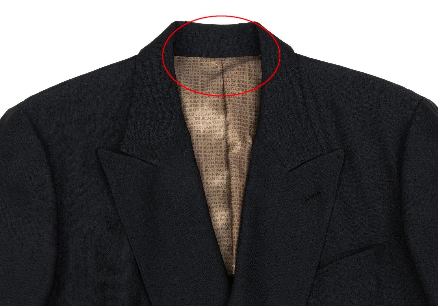 Jean Paul Gaultier Wool Blend Peak Lapel Jacket in Black, Size 48 Size US M / EU 48-50 / 2 - 2 Thumbnail