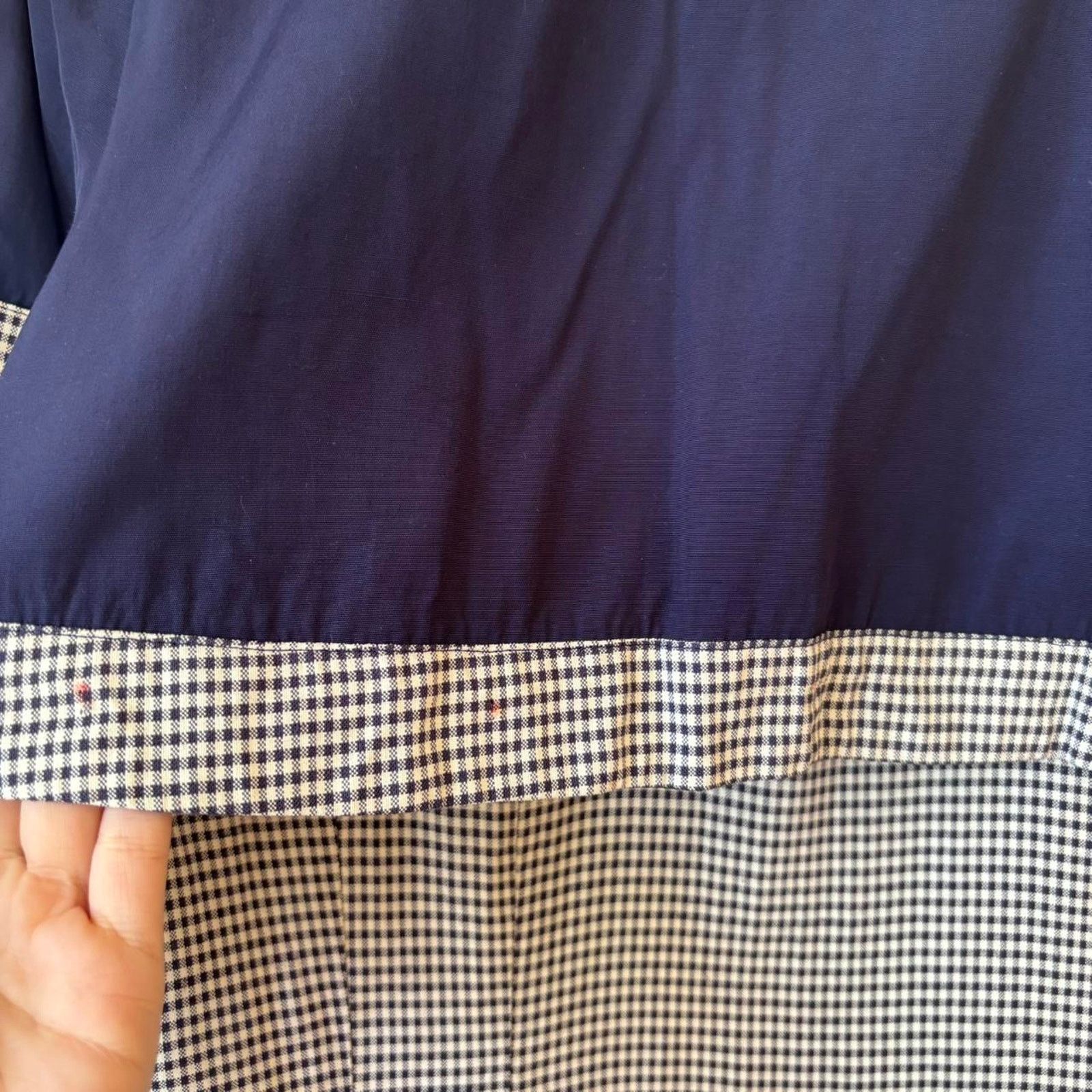 Vintage Vintage Casual Corner Navy Blue Check Plaid Dress 8 90s Size M / US 6-8 / IT 42-44 - 7 Thumbnail