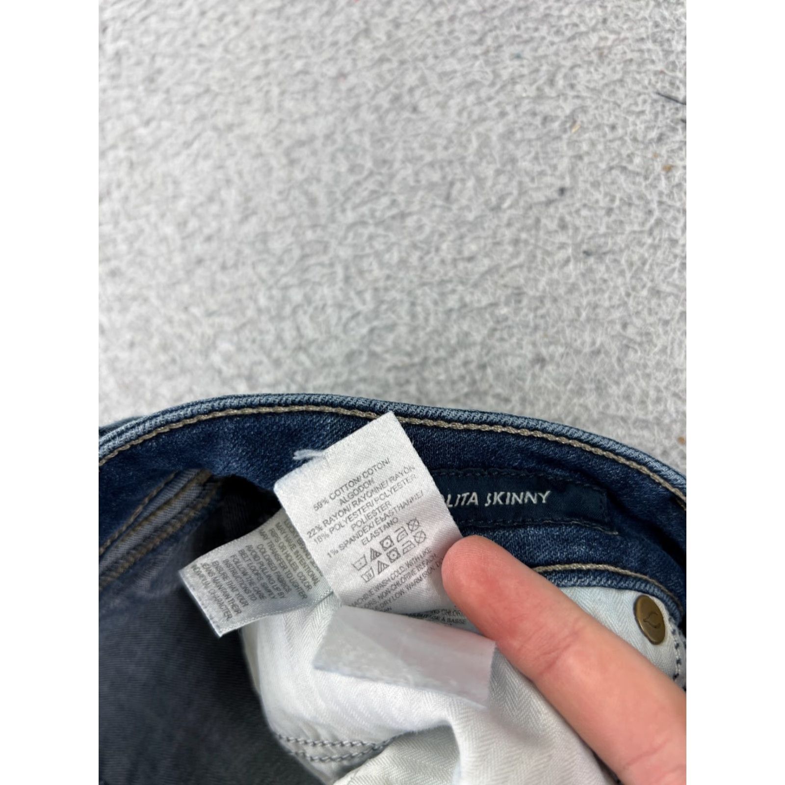 Lucky Brand VINTAGE Lucky Brand Jeans Women 2 Blue Denim Pants Skinny Tapered Cotton Blend 5-Pocket Blue USA Womens Size 26" / US 2 / IT 38 - 4 Thumbnail
