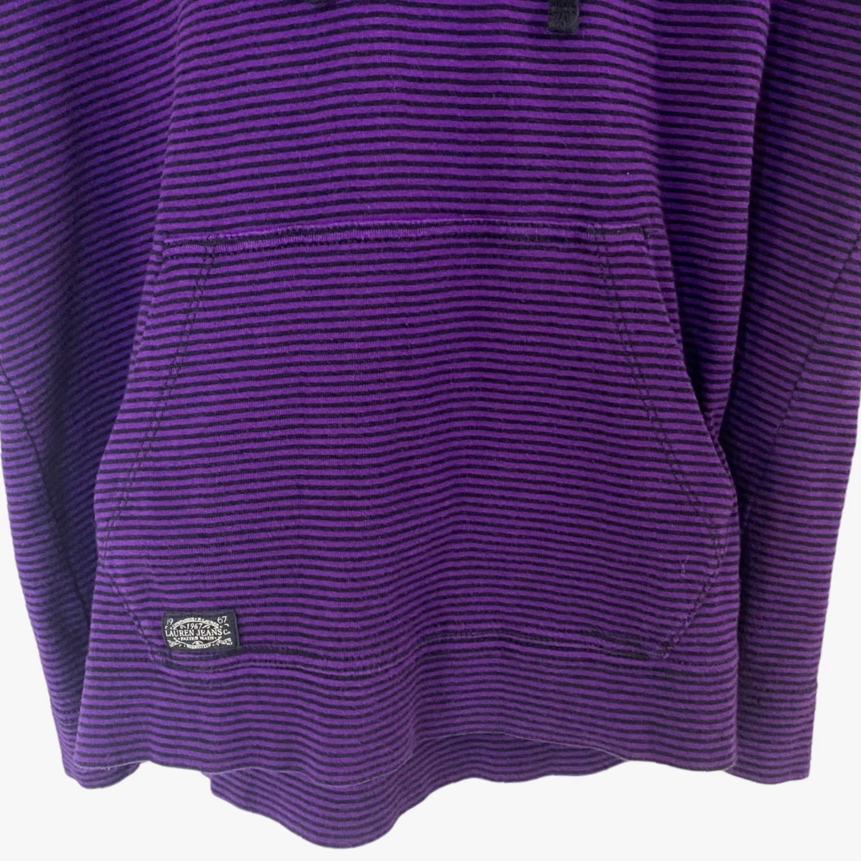 Ralph Lauren Lauren Ralph Lauren Hoodie Womens Medium Purple Striped Long Sleeve Pullover Sweatshirt Size M / US 6-8 / IT 42-44 - 7 Thumbnail