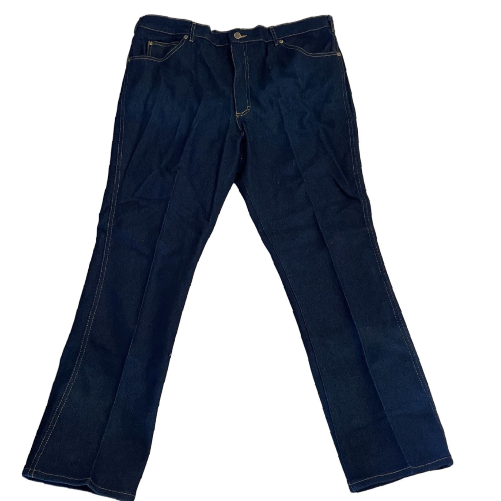 Lee VINTAGE Lee Riders Bootcut Jeans Men's 42x32 Regular Fit Dark Blue Denim USA Size US 42 / EU 58 - 1 Thumbnail