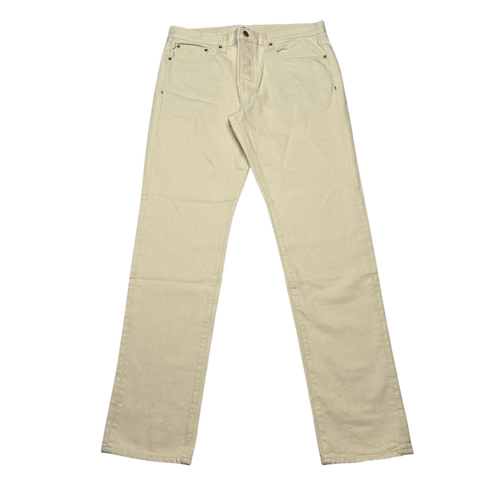$175 Sid Mashburn Slim Straight Jean 36x32 Natural Denim