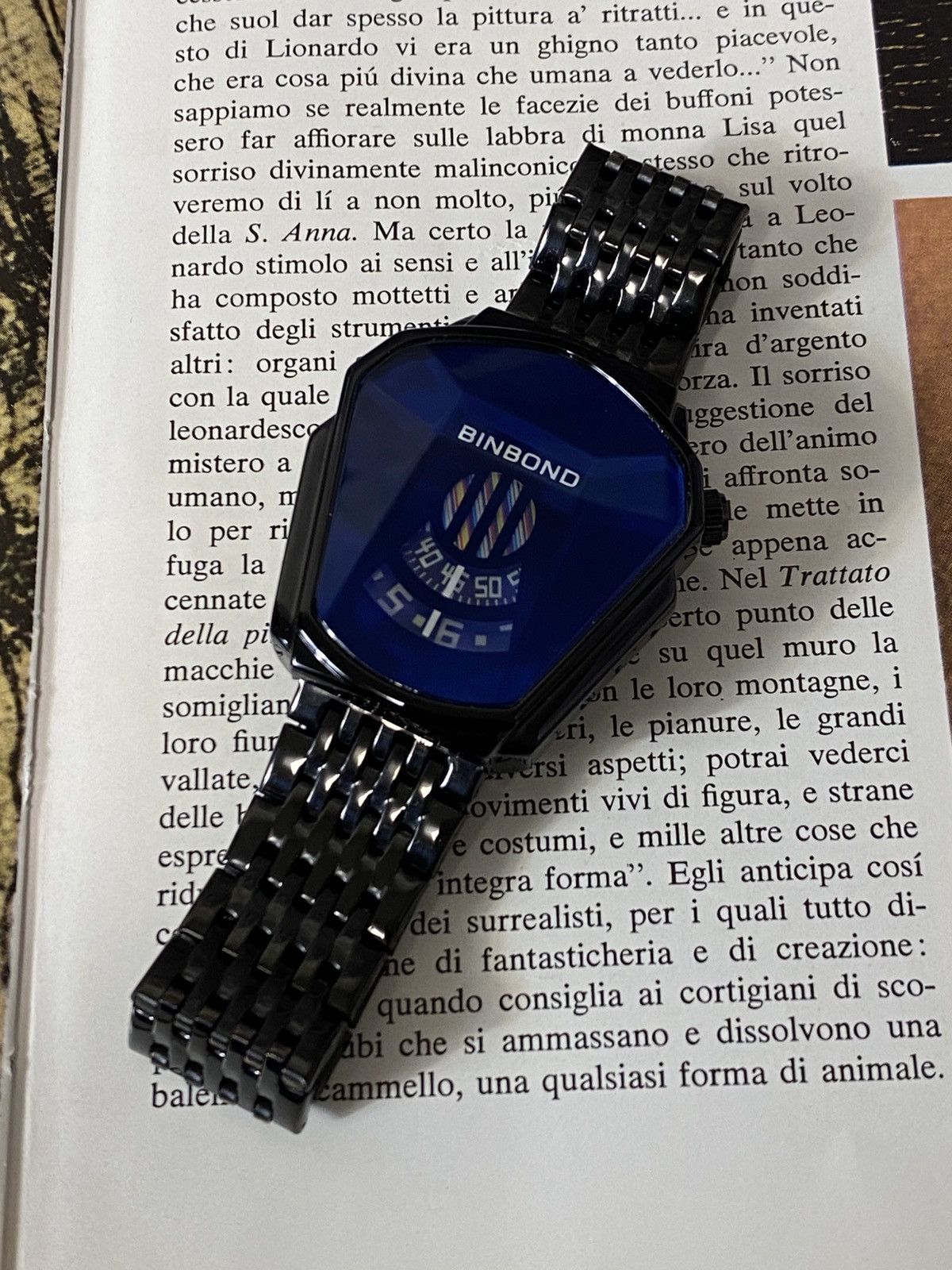 Japanese Brand Very Rare Futuristic BINBOND Black Faceted Watch Size ONE SIZE - 3 Thumbnail
