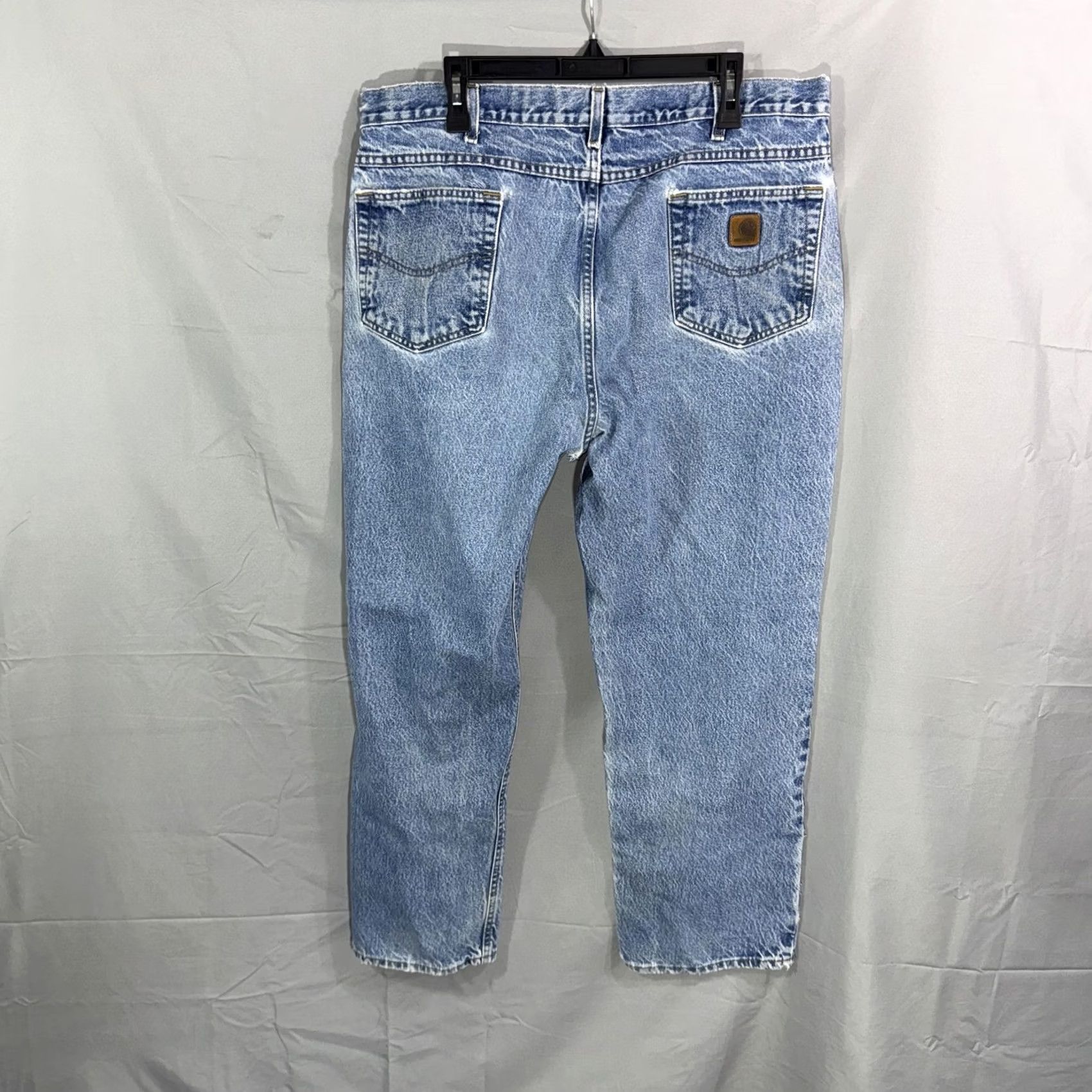 Carhartt Carhartt Jeans Mens 40x30 Blue Denim Relaxed Fit Carpenter Workwear Distressed Size US 40 / EU 56 - 2 Thumbnail